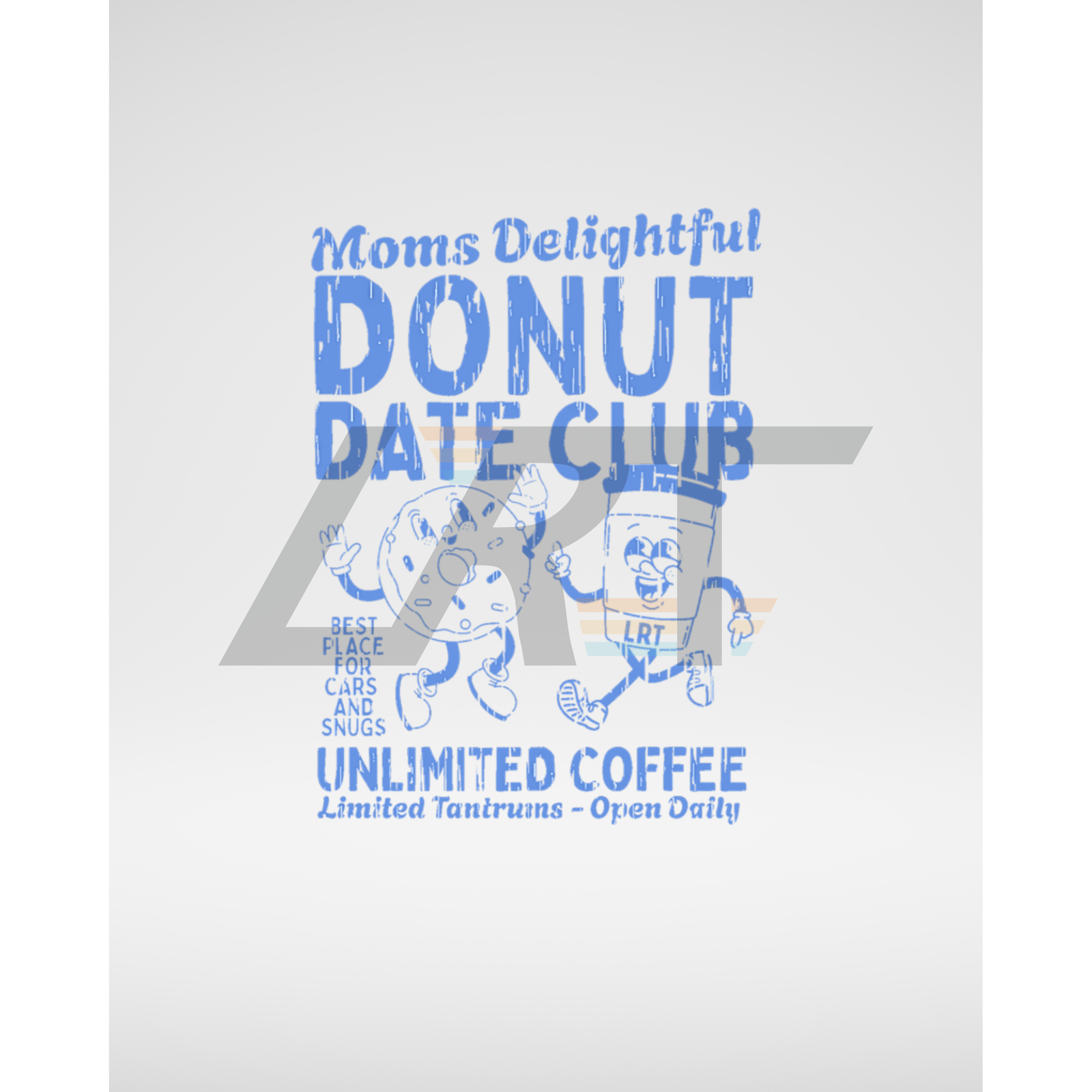 MOMS DONUT DATE CLUB TEE - FADED BLACK