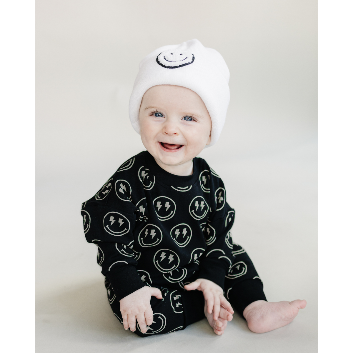 Smiley Beanie | White