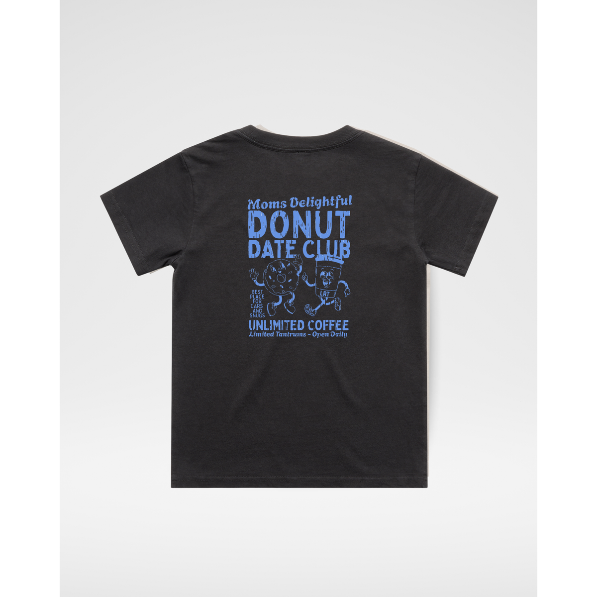 MOMS DONUT DATE CLUB TEE - FADED BLACK