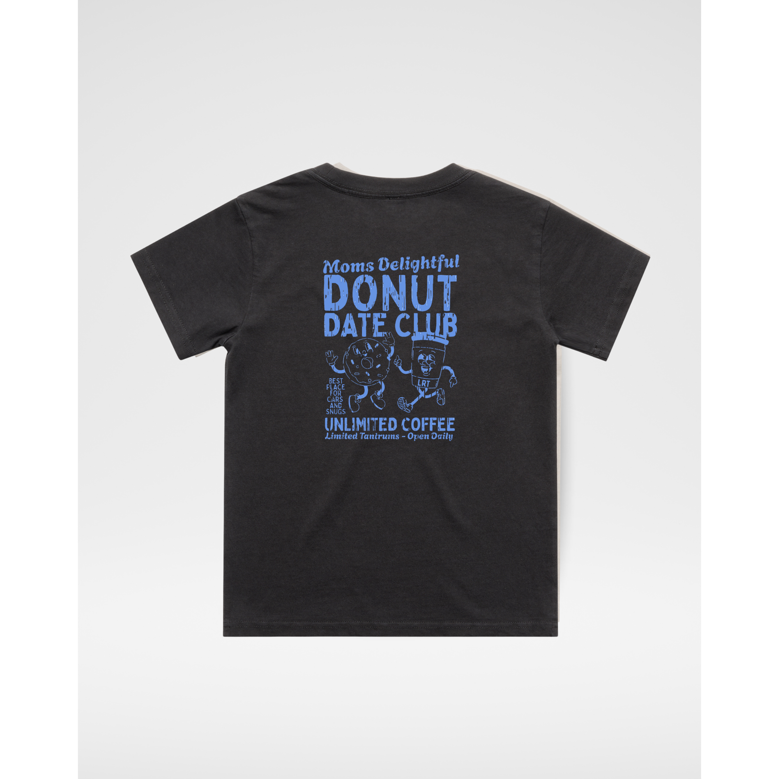MOMS DONUT DATE CLUB TEE - FADED BLACK