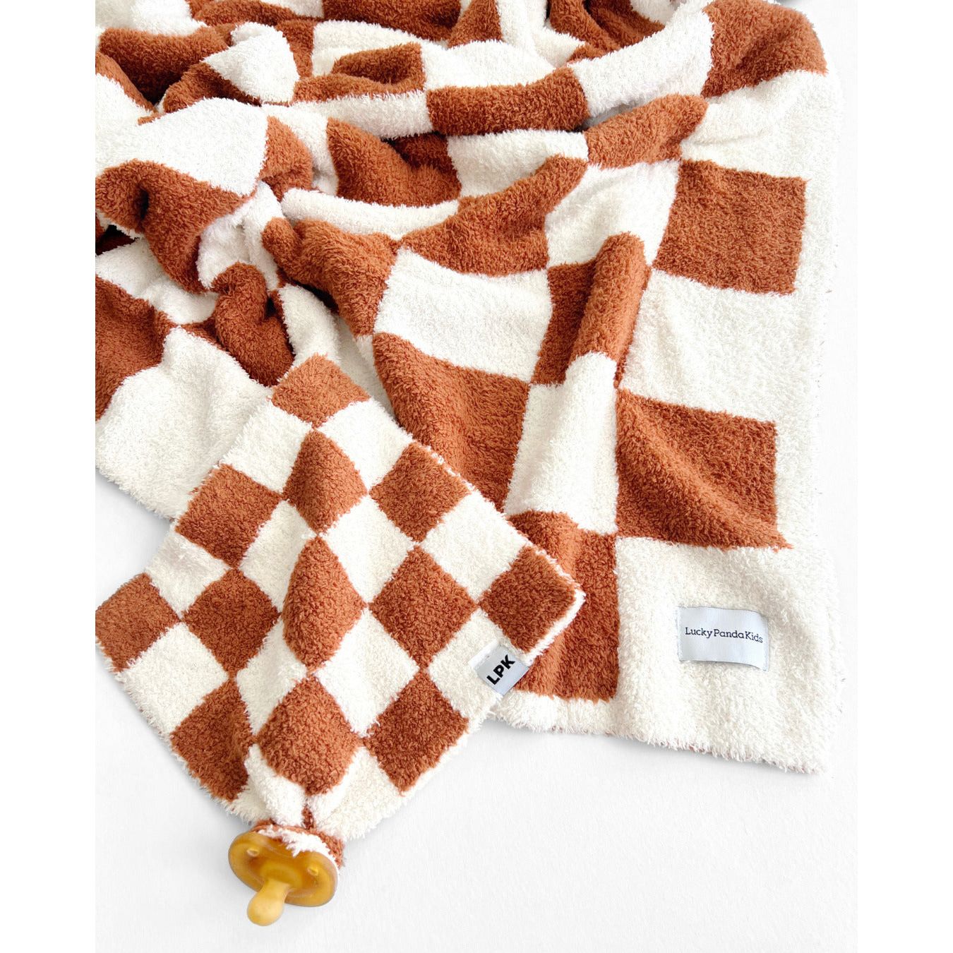 Checkered Plush Lovey | Copper