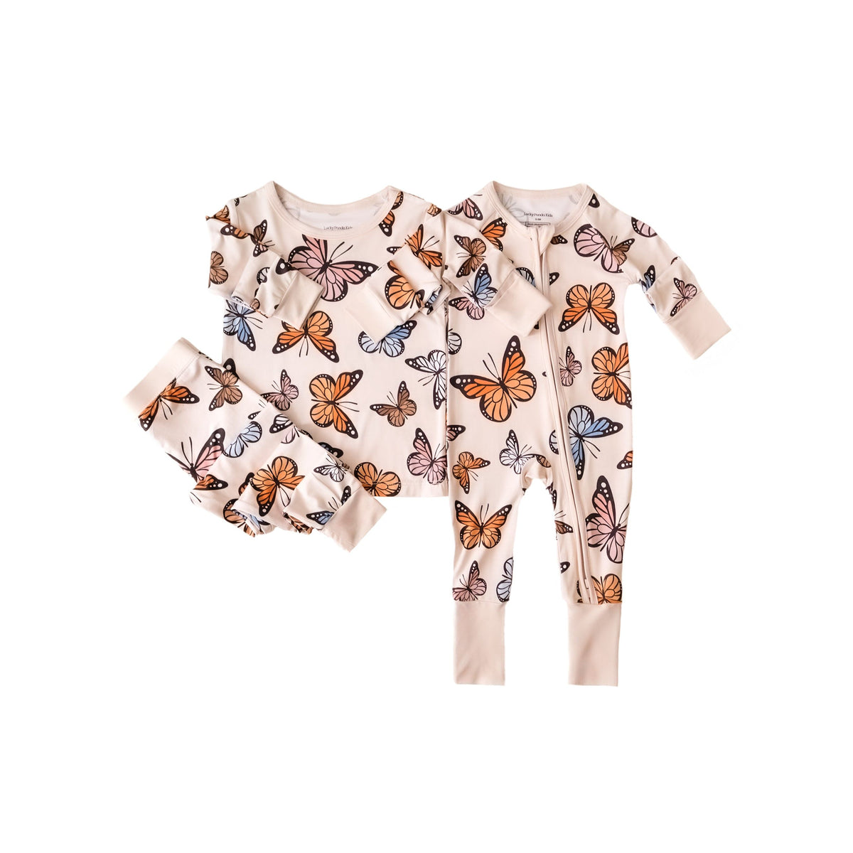 Bamboo Zip Romper | Butterflies