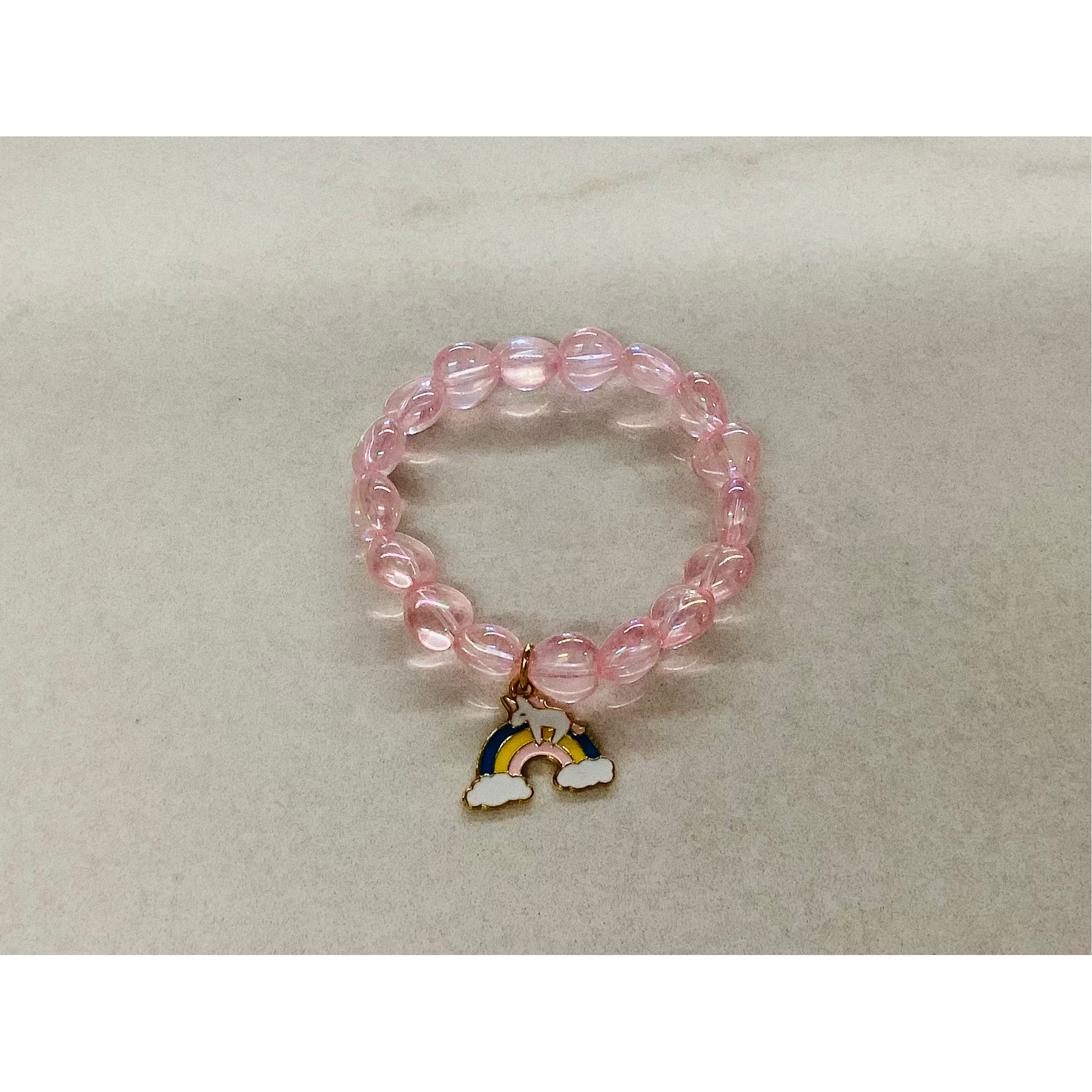 unicorn/rainbow charm bracelet | pink