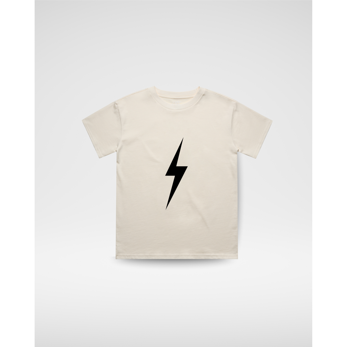 DARK NAVY BOLT TEE - CREAM