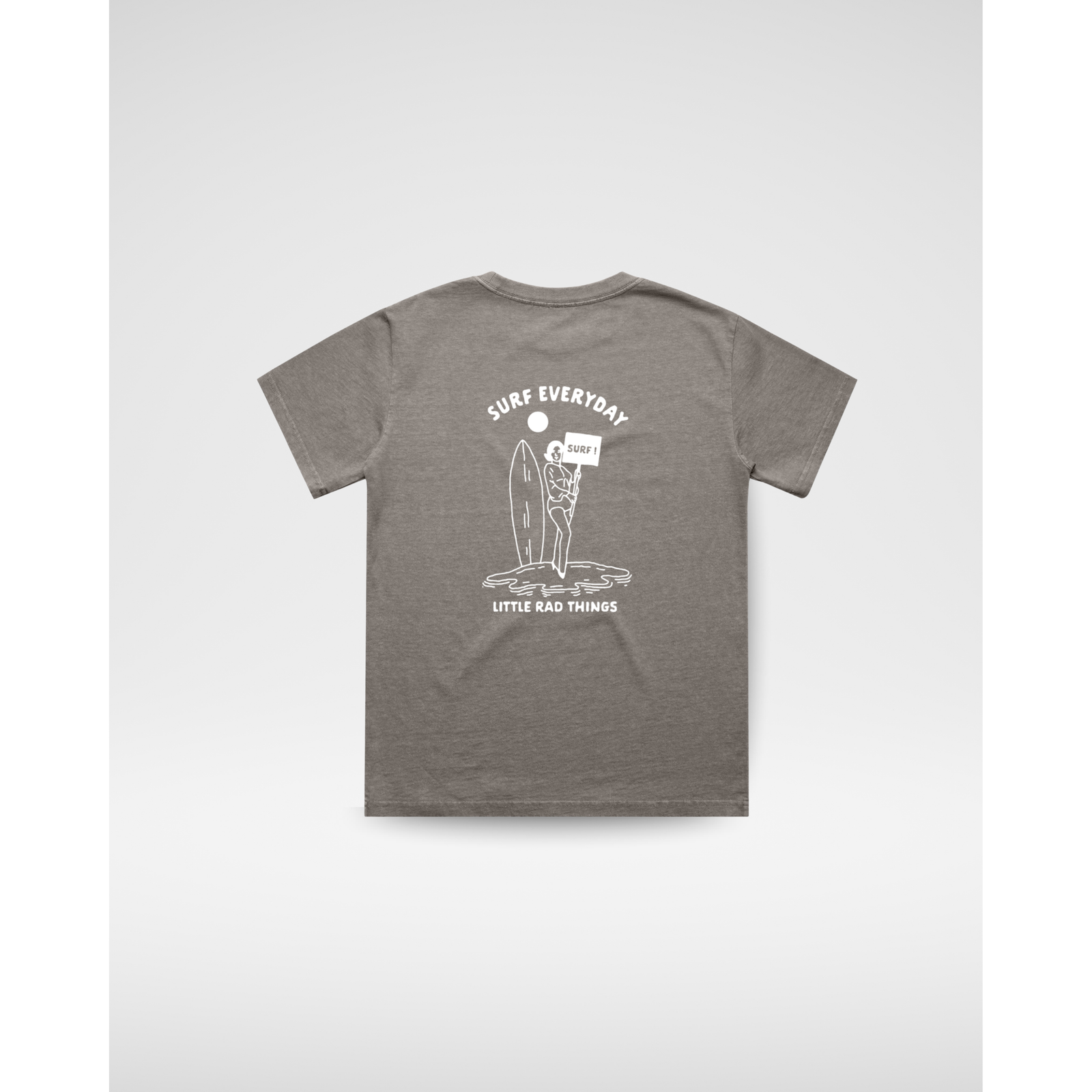 SURFS UP GIRL TEE - GRAY