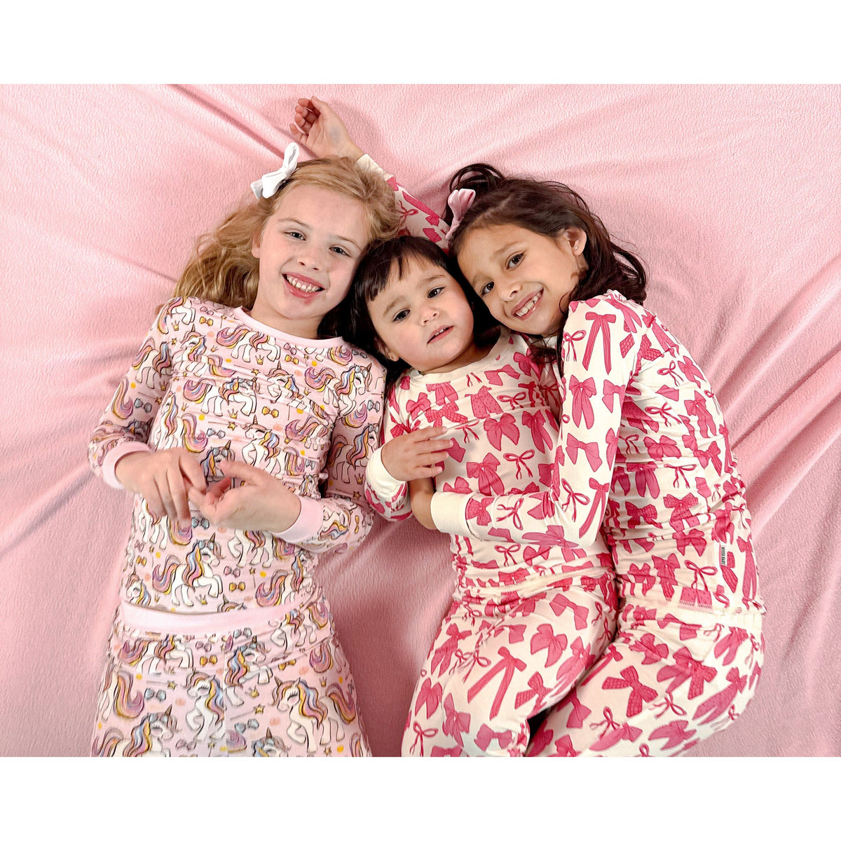 Hot Pink Bow | Two-Piece Pajama Set