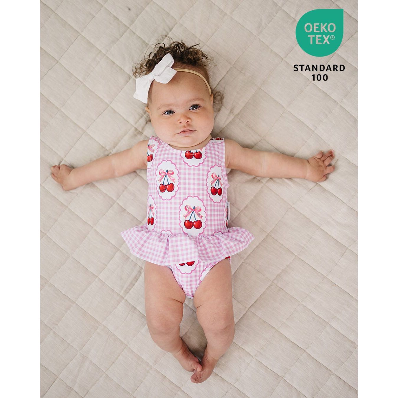 One Piece Swimsuit | Gingham Cherry