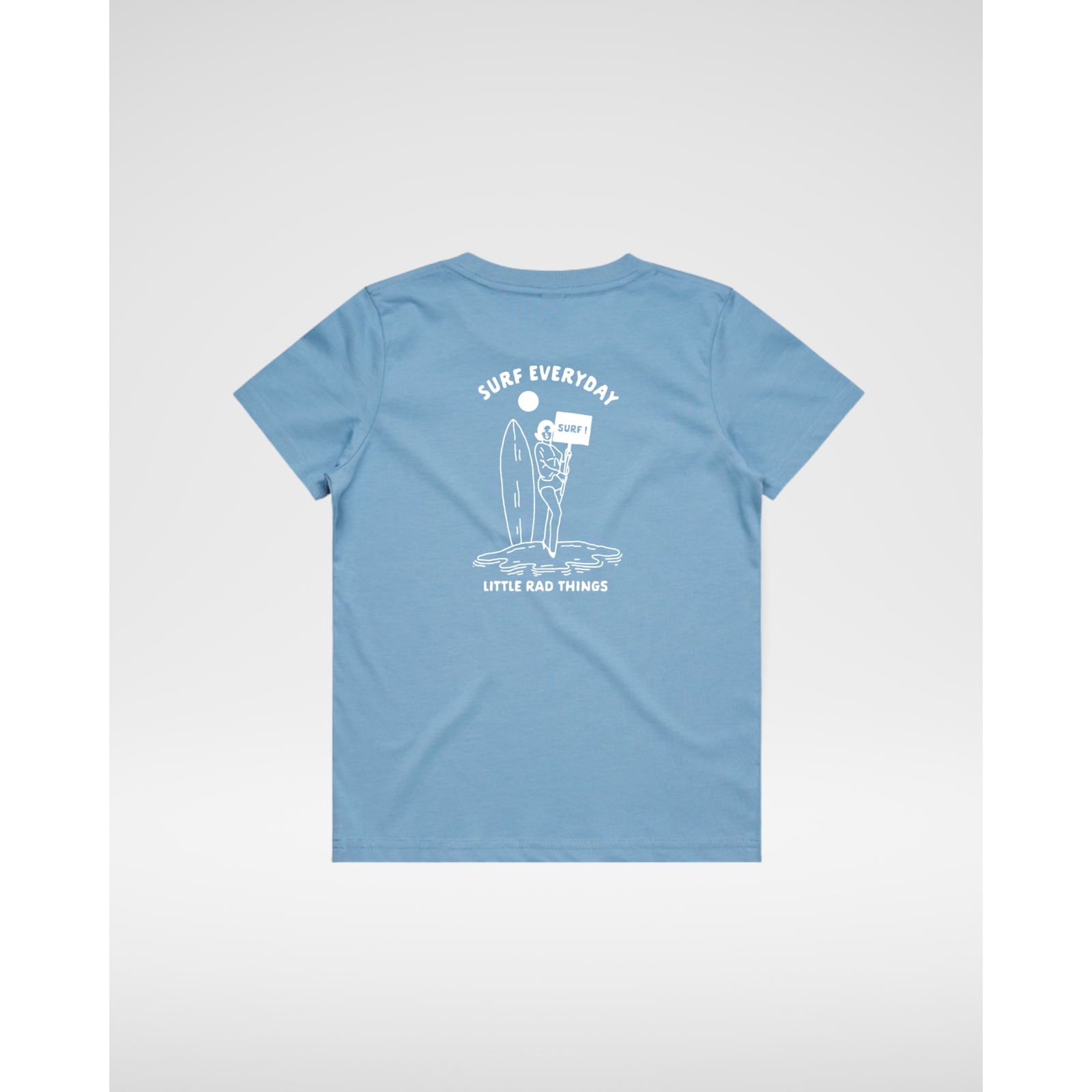 SURFS UP GIRL TEE - CLOUD BLUE