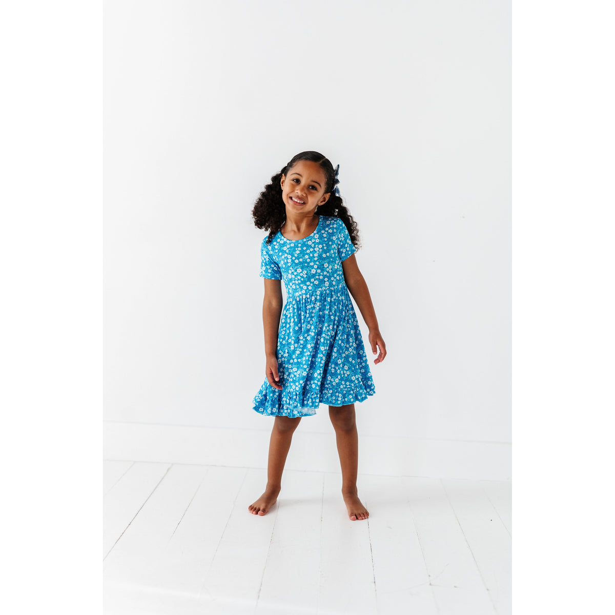 Blue Base Flower Dress