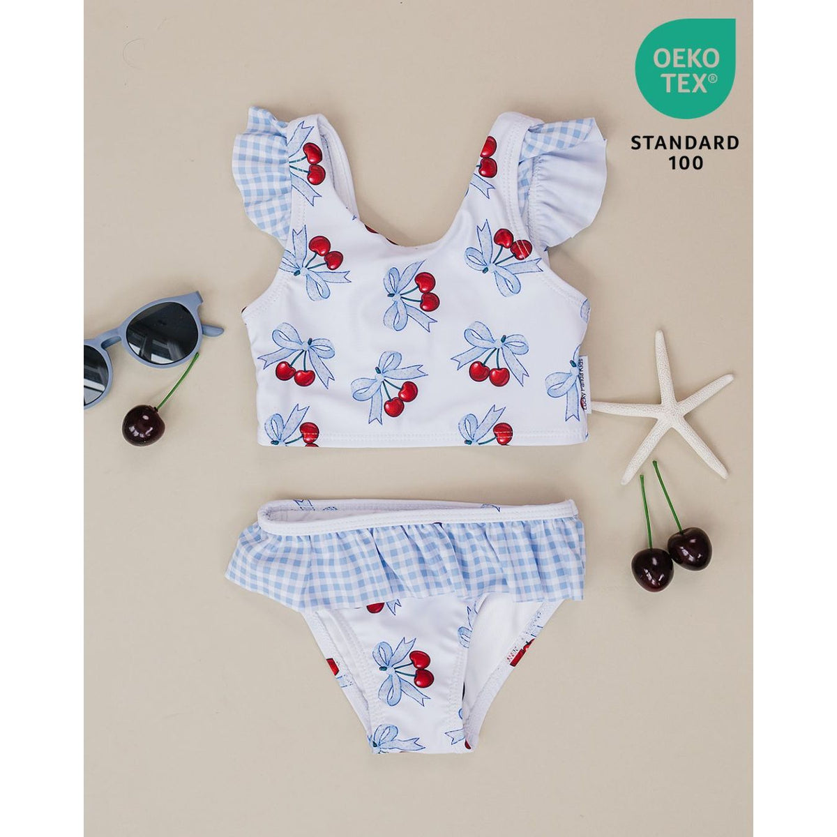 Two Piece Swimsuit | Blue Cherry
