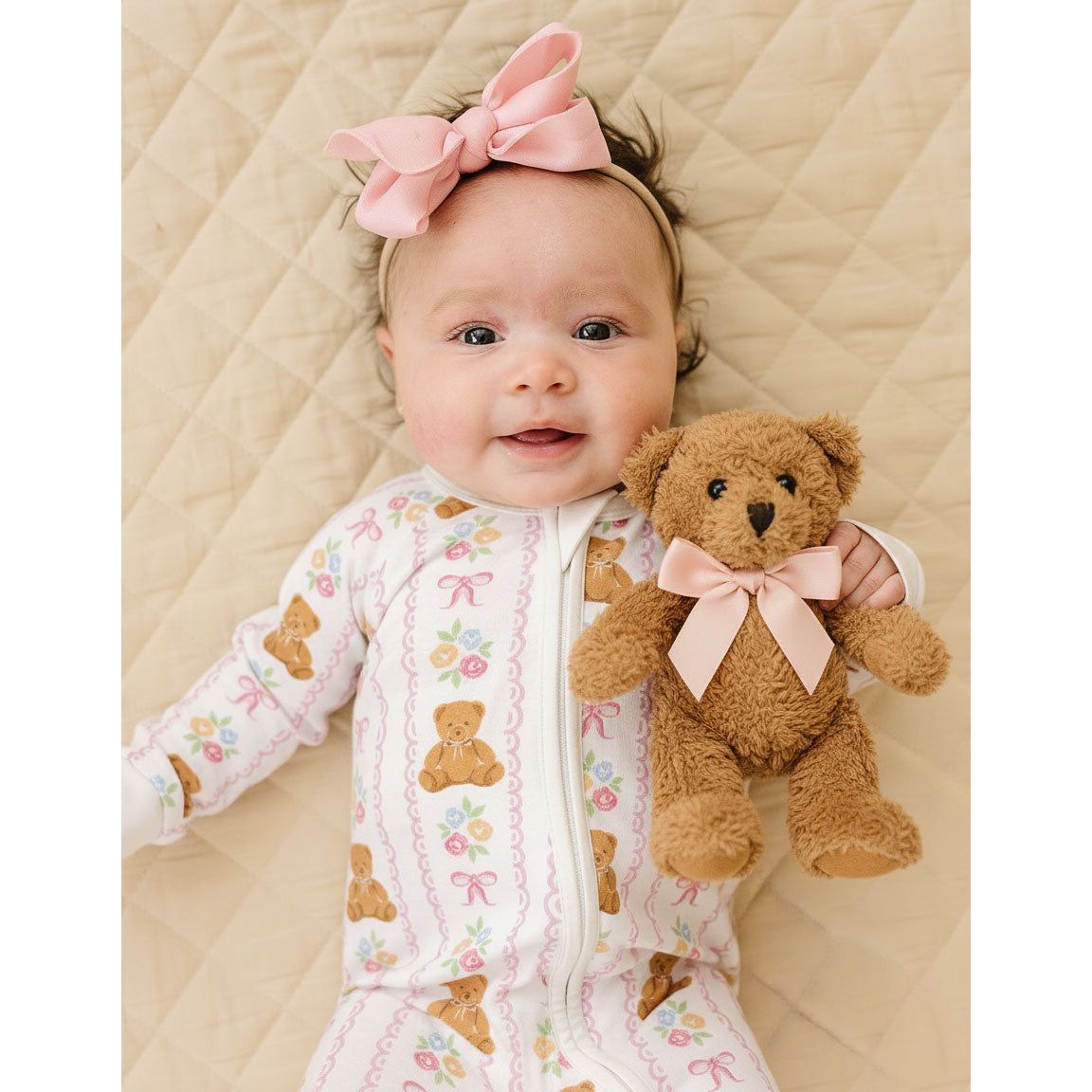 Bamboo Zip Romper | Honey Bear