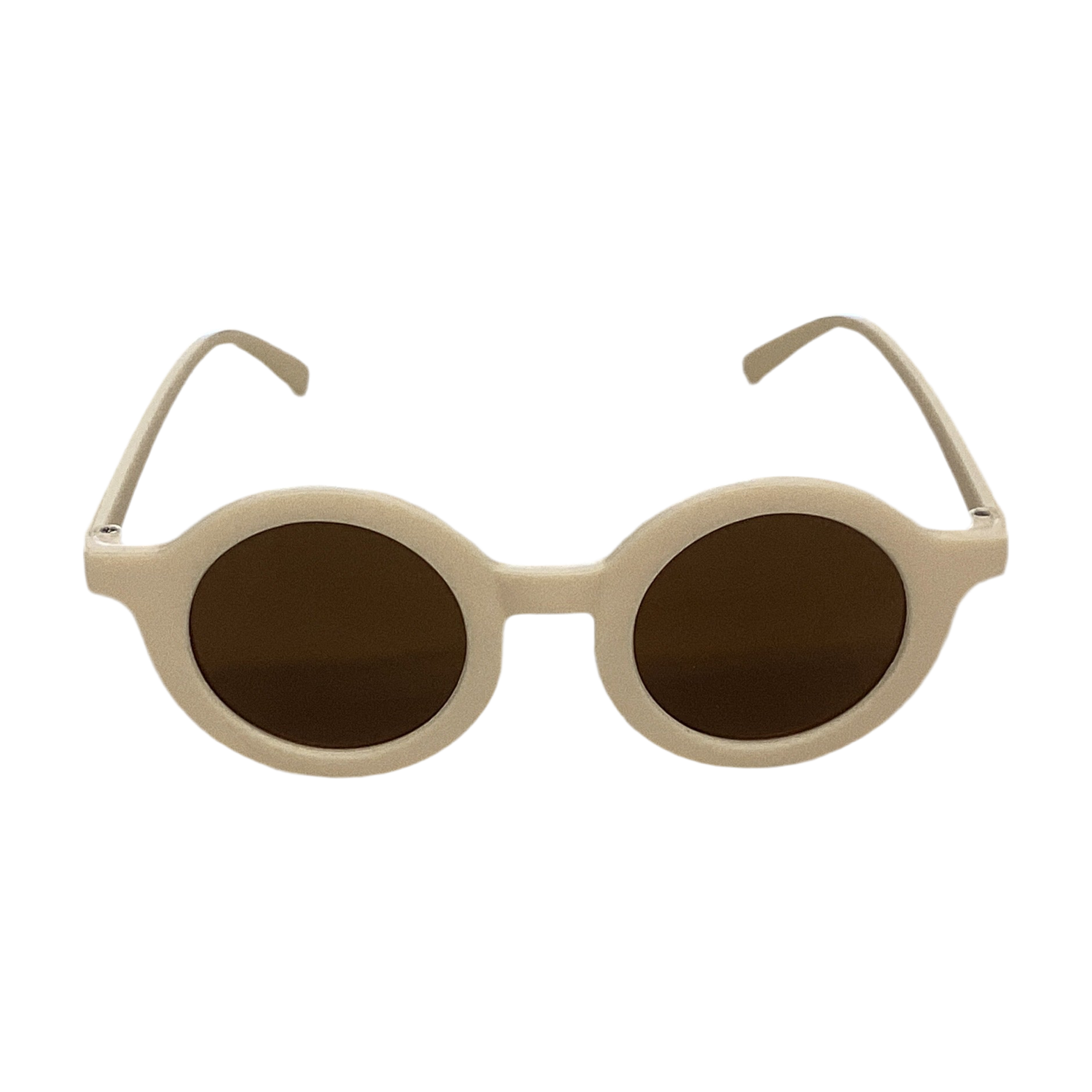 Round sunglasses in cream