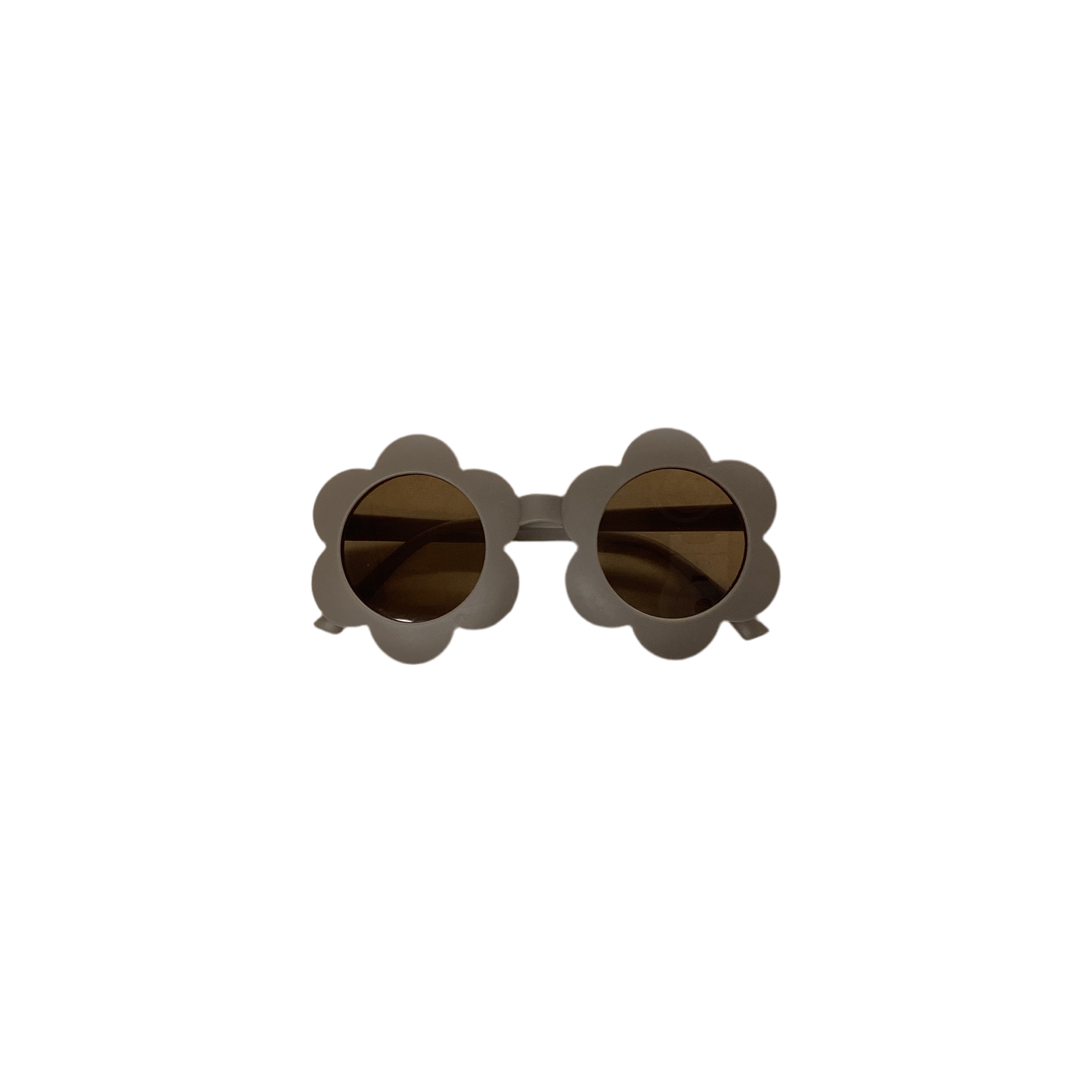 matte flower petal sunglasses in taupe