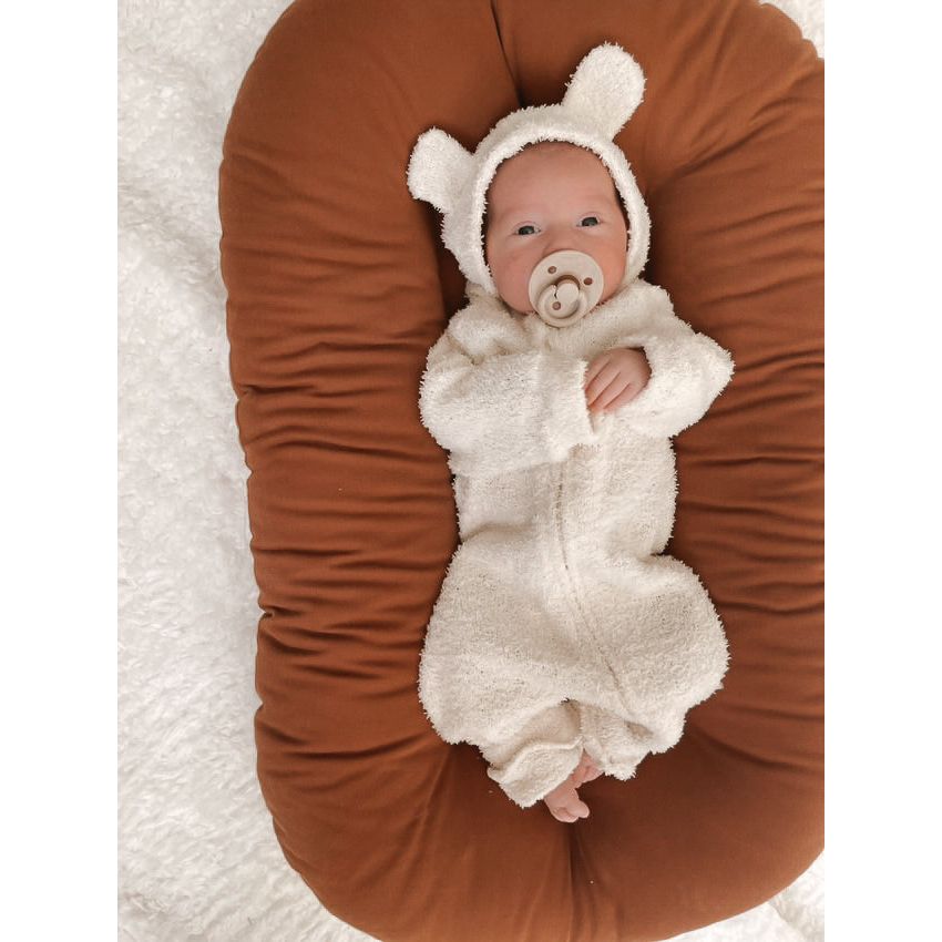 Luna + Luca Baby Bear Jumpsuit - Cozy Teddy