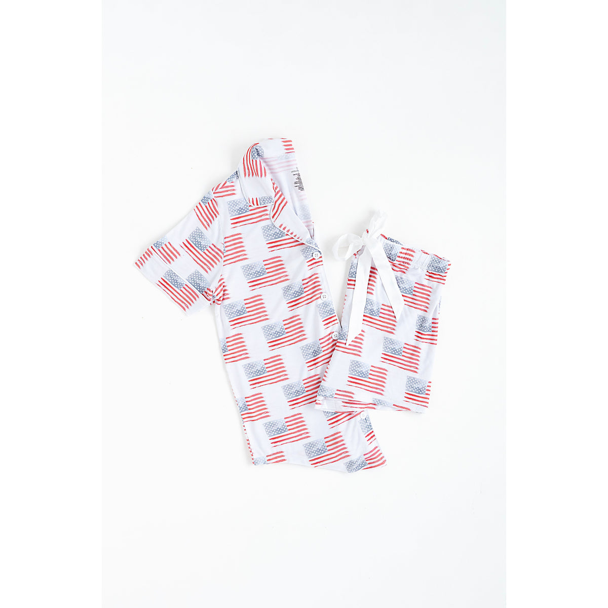 American Flag Women’s Button Down Short Set