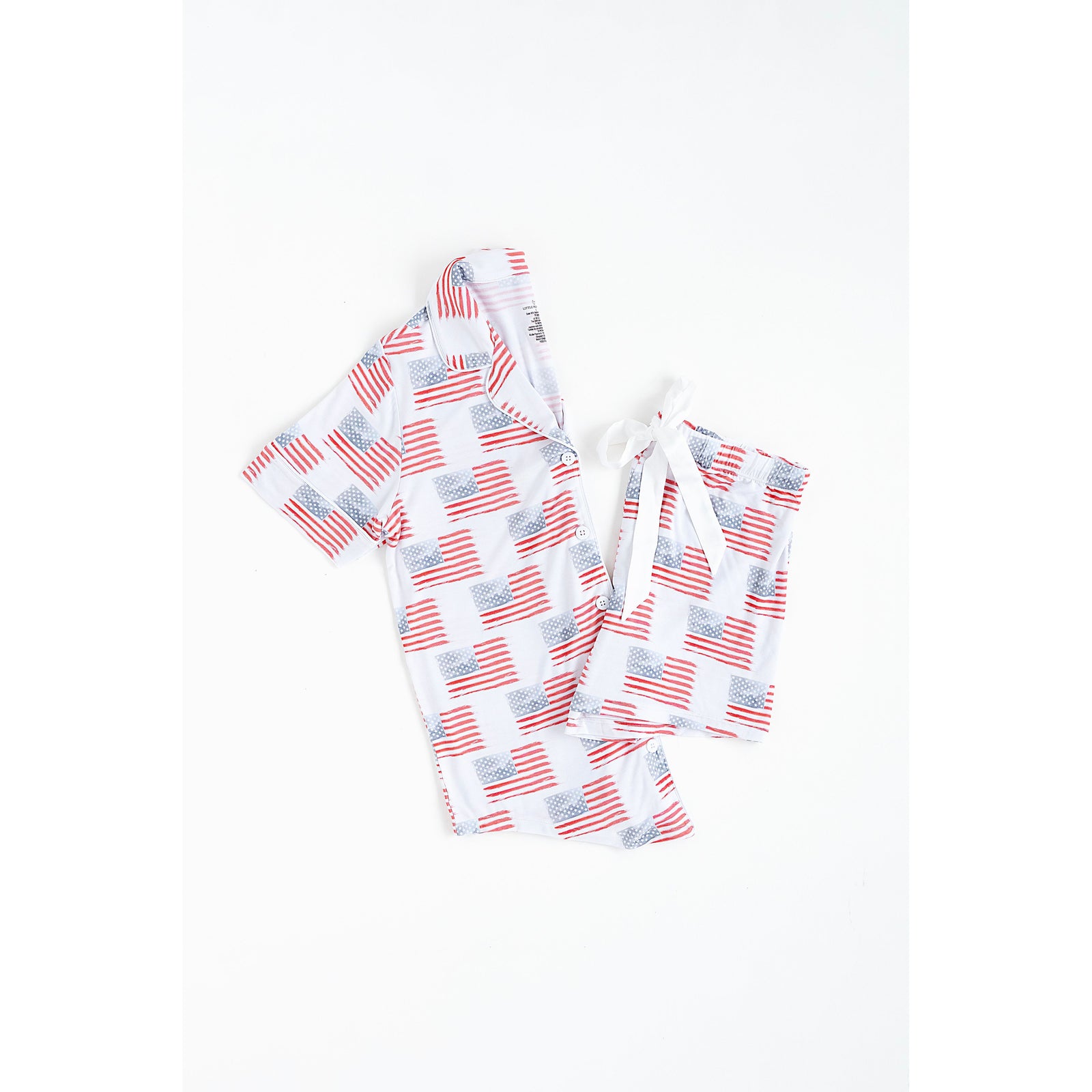 American Flag Women’s Button Down Short Set