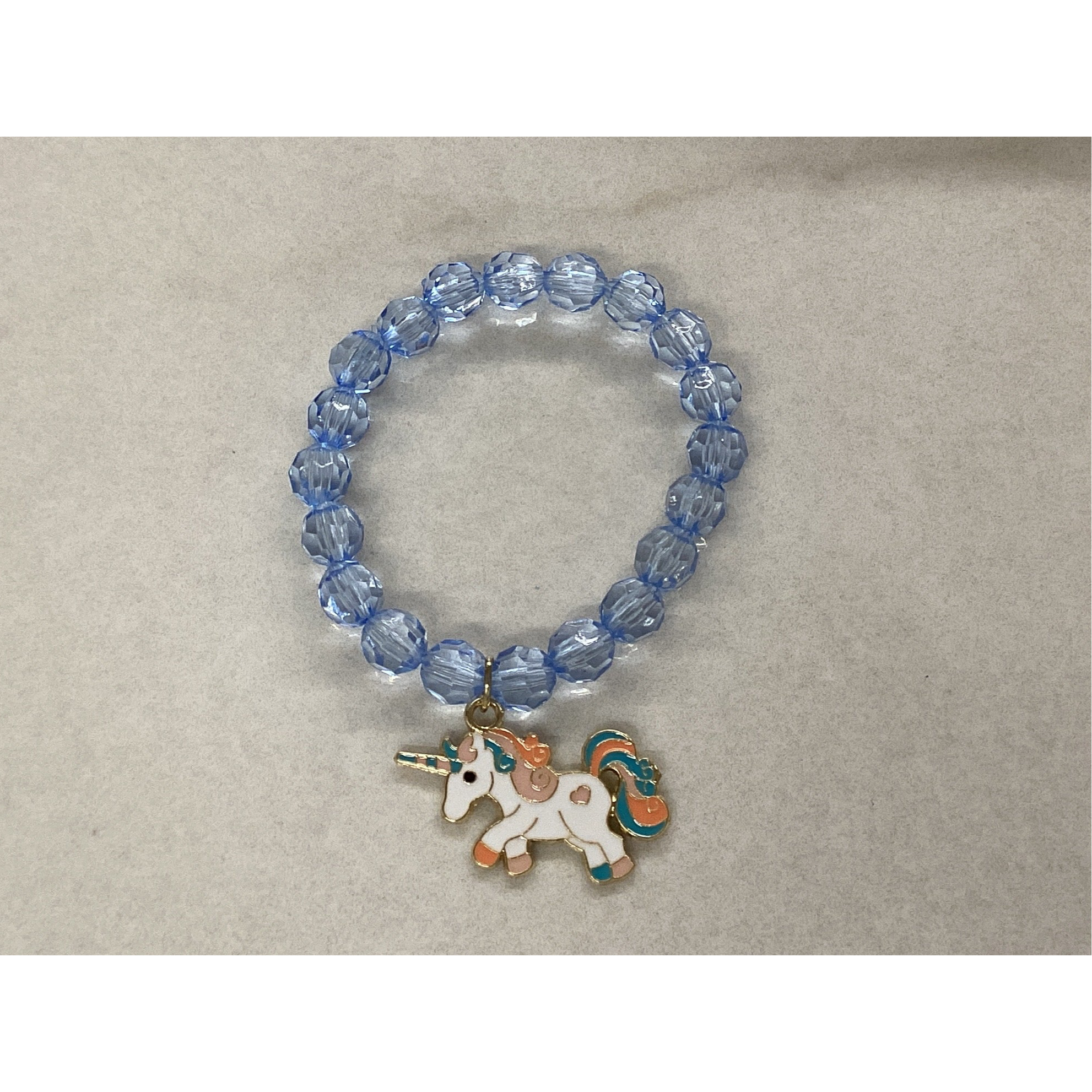 unicorn charm bracelet| blue