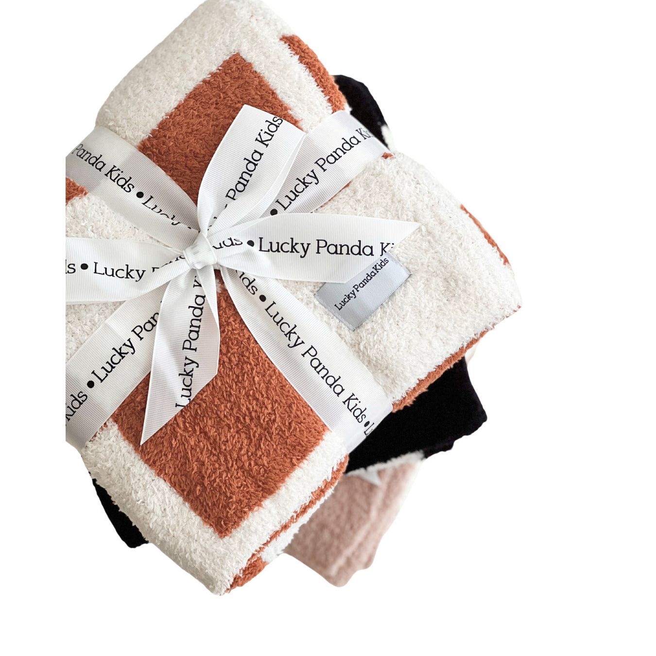 Checkered Plush Blanket | Copper