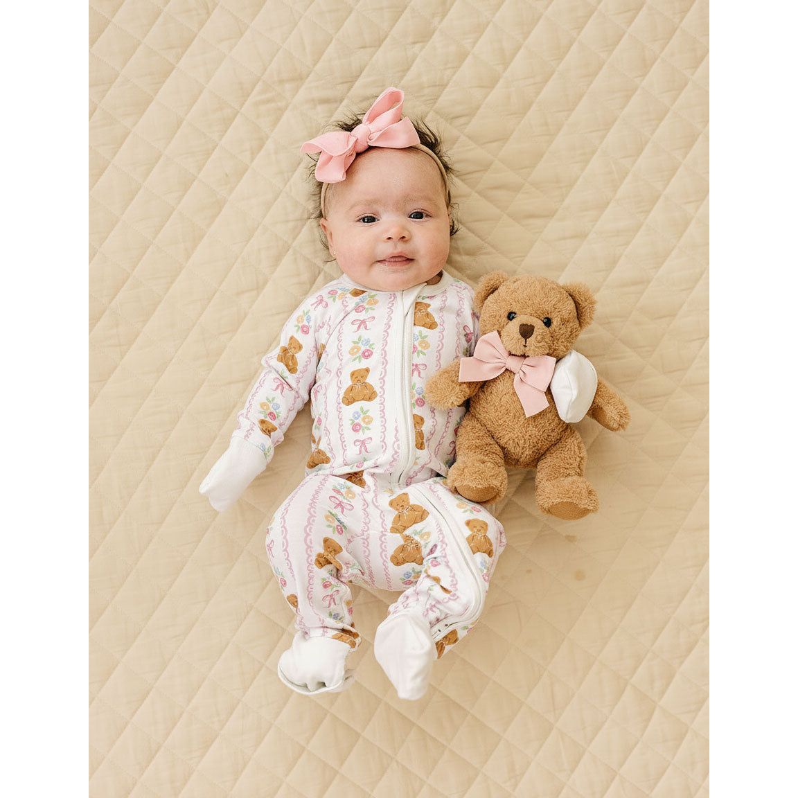 Bamboo Zip Romper | Honey Bear