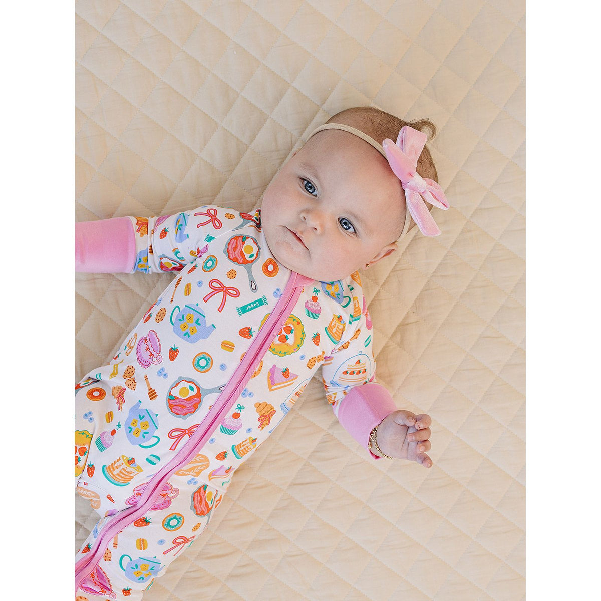 Bamboo Zip Romper | Breakfast Whimsy