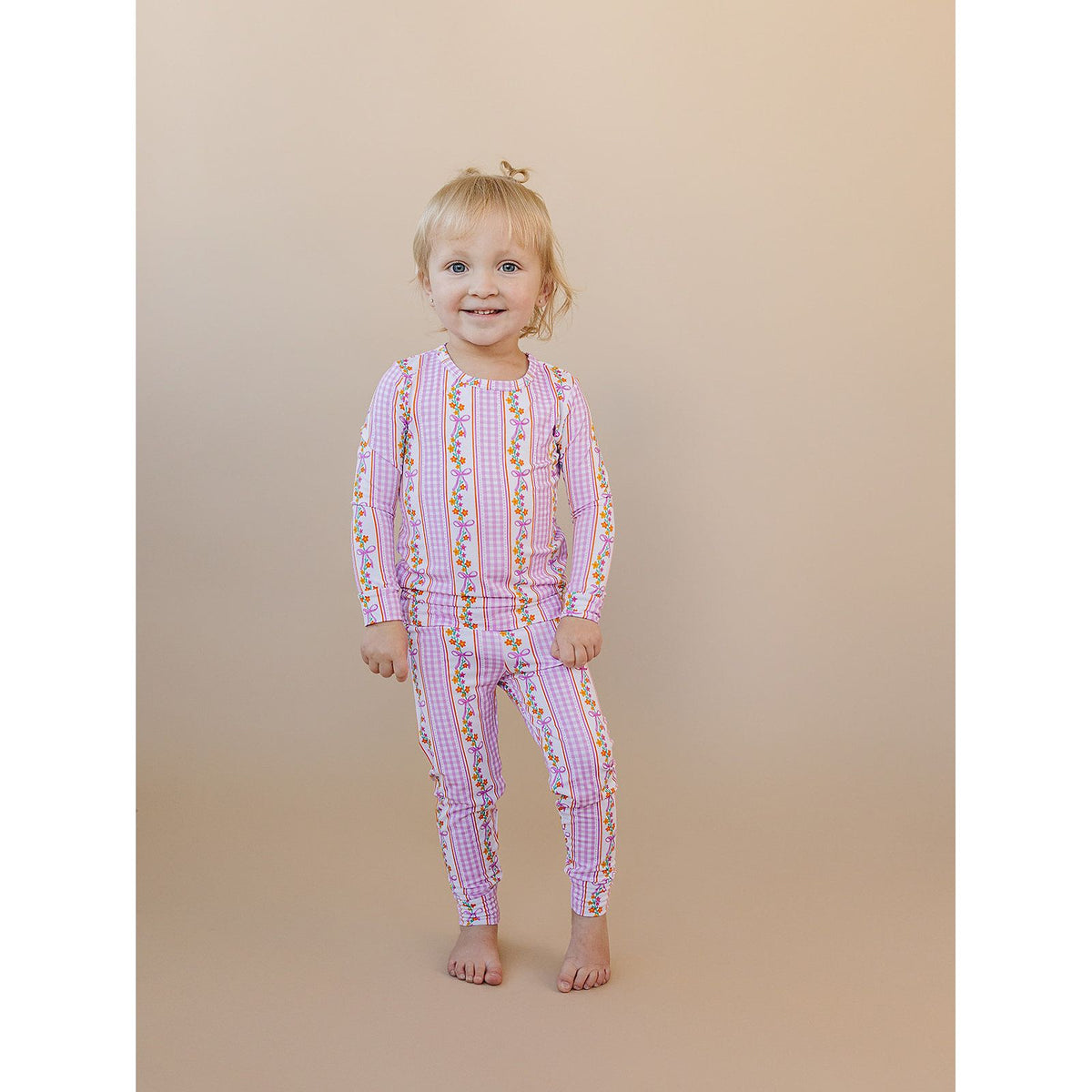Bamboo Two Piece Set | Gingham & Flowers