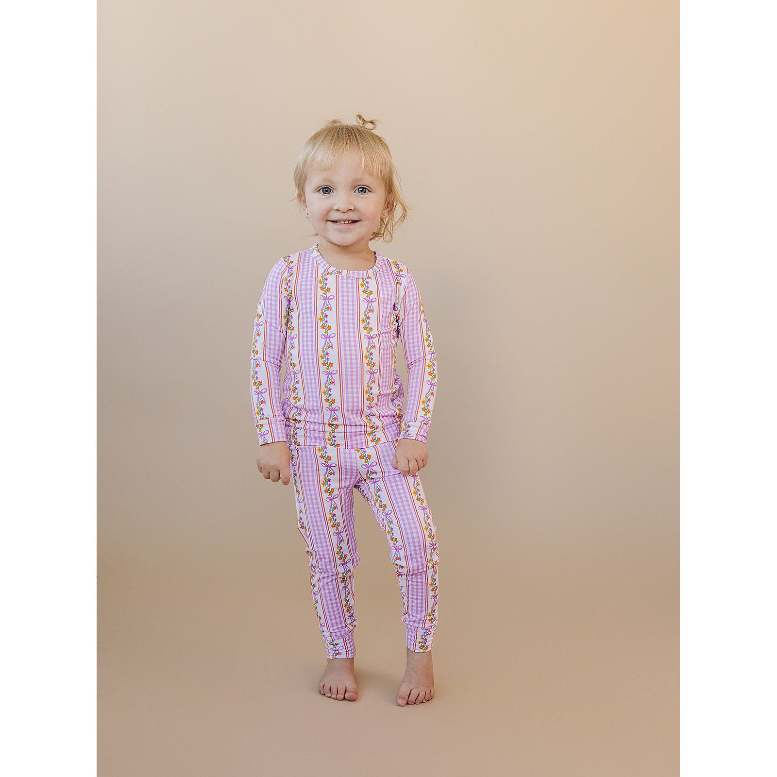 Bamboo Two Piece Set | Gingham & Flowers
