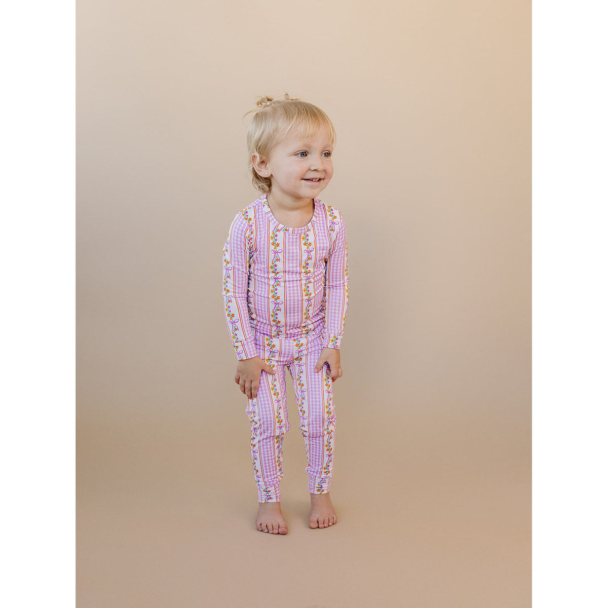 Bamboo Two Piece Set | Gingham & Flowers