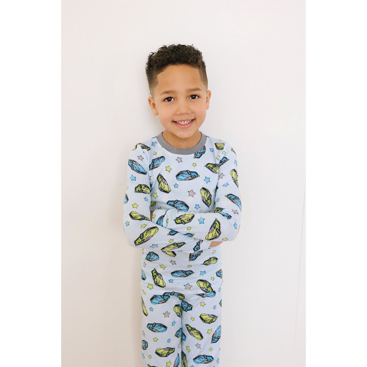 long sleeve pajama set | super sonic cars