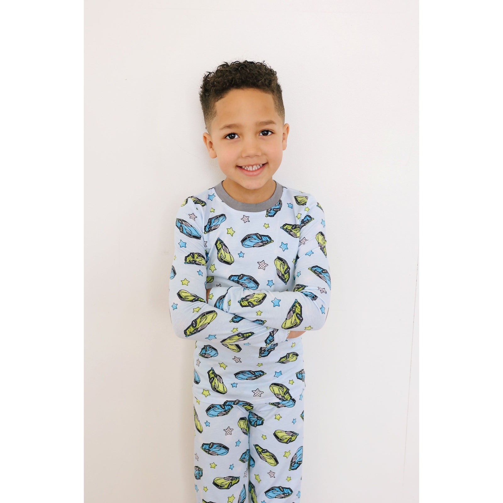 long sleeve pajama set | super sonic cars