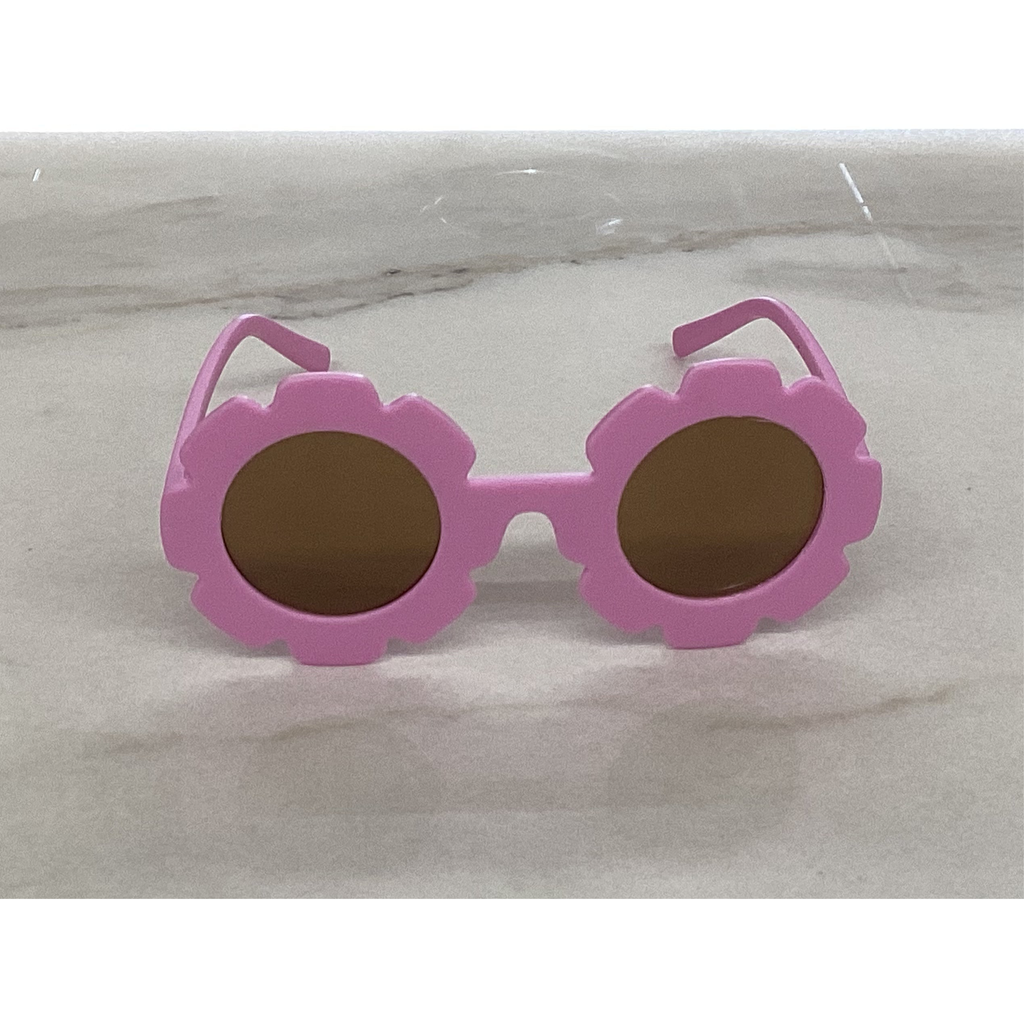 flower petal sunglasses in lavender pink