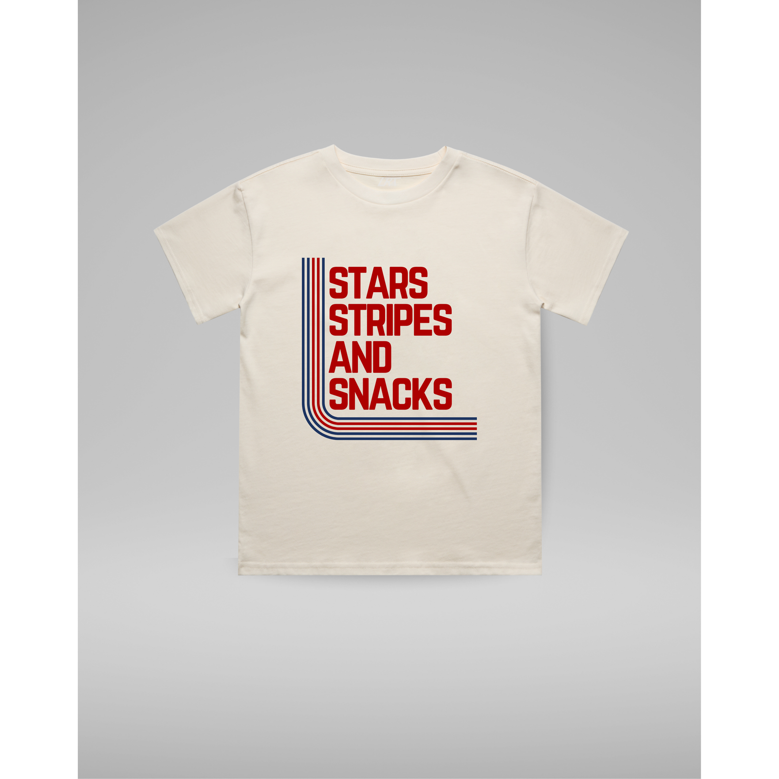 STARS STRIPES & SNACKS TEE - VINTAGE CREAM