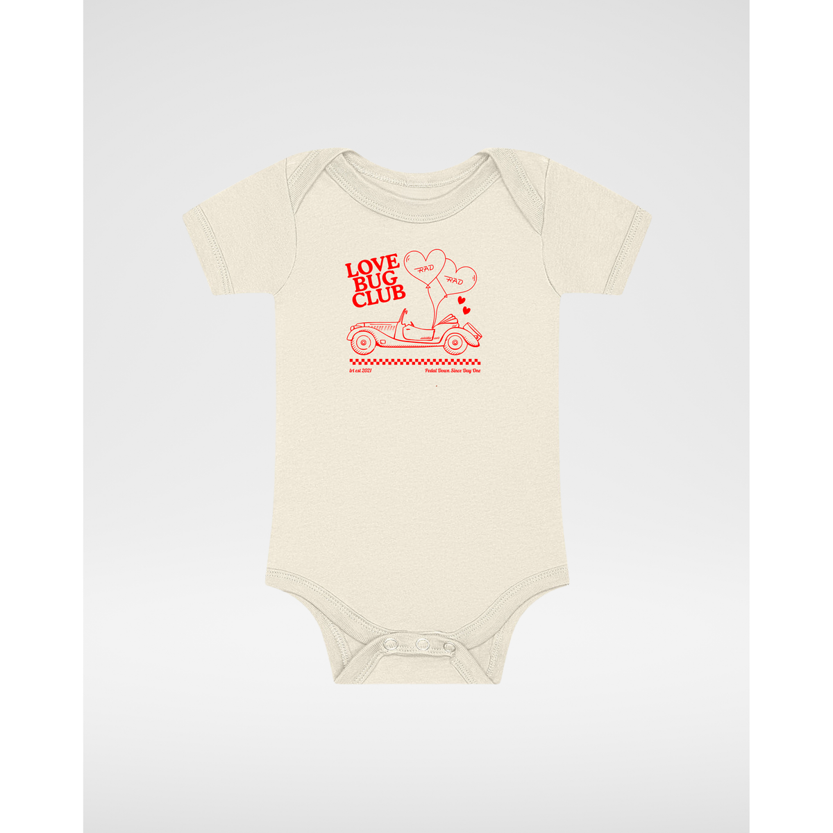 THE LOVE BUG CLUB TEE - ONESIE VINTAGE CREAM