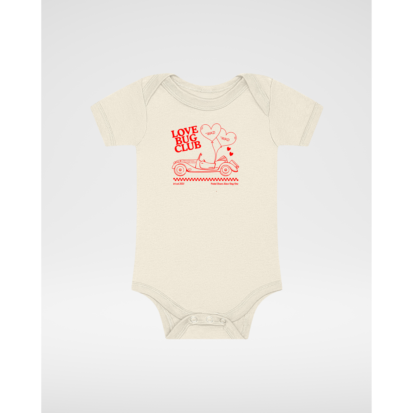 THE LOVE BUG CLUB TEE - ONESIE VINTAGE CREAM