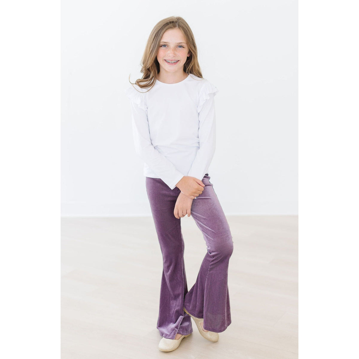 Amethyst Ribbed Velvet Bells