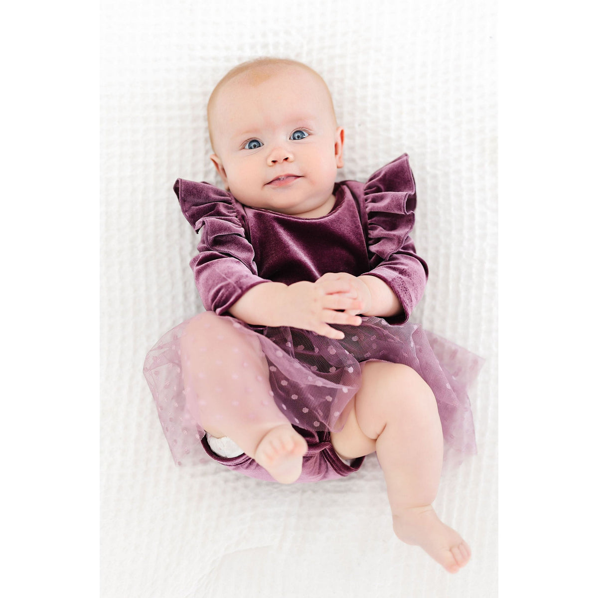 Amethyst Velvet Tutu Bodysuit