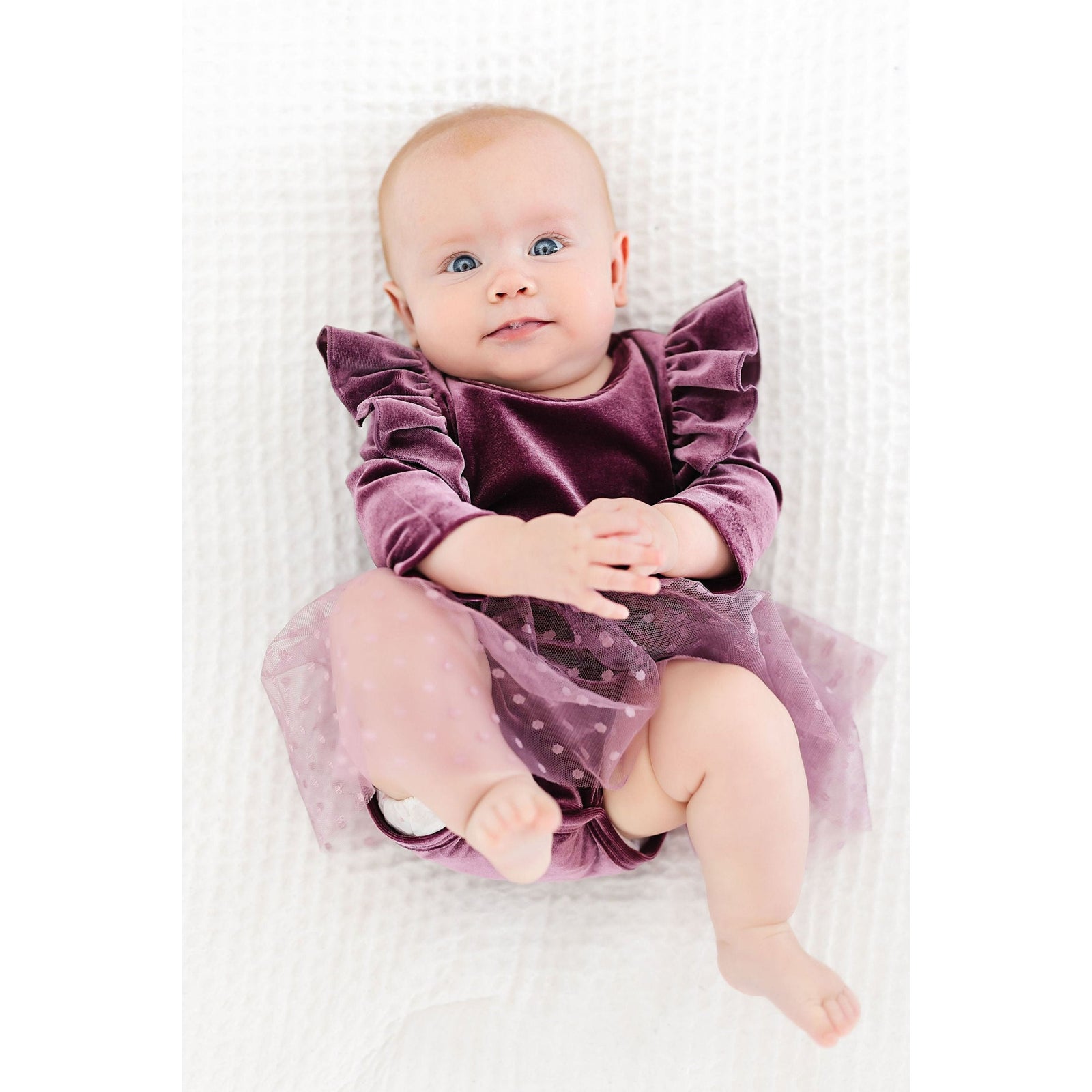 Amethyst Velvet Tutu Bodysuit