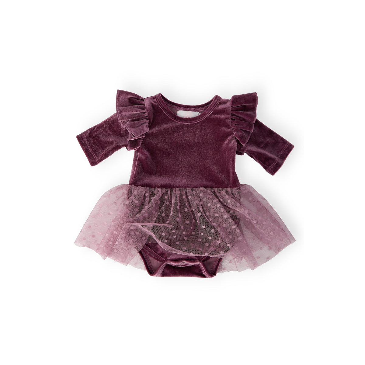 Amethyst Velvet Tutu Bodysuit
