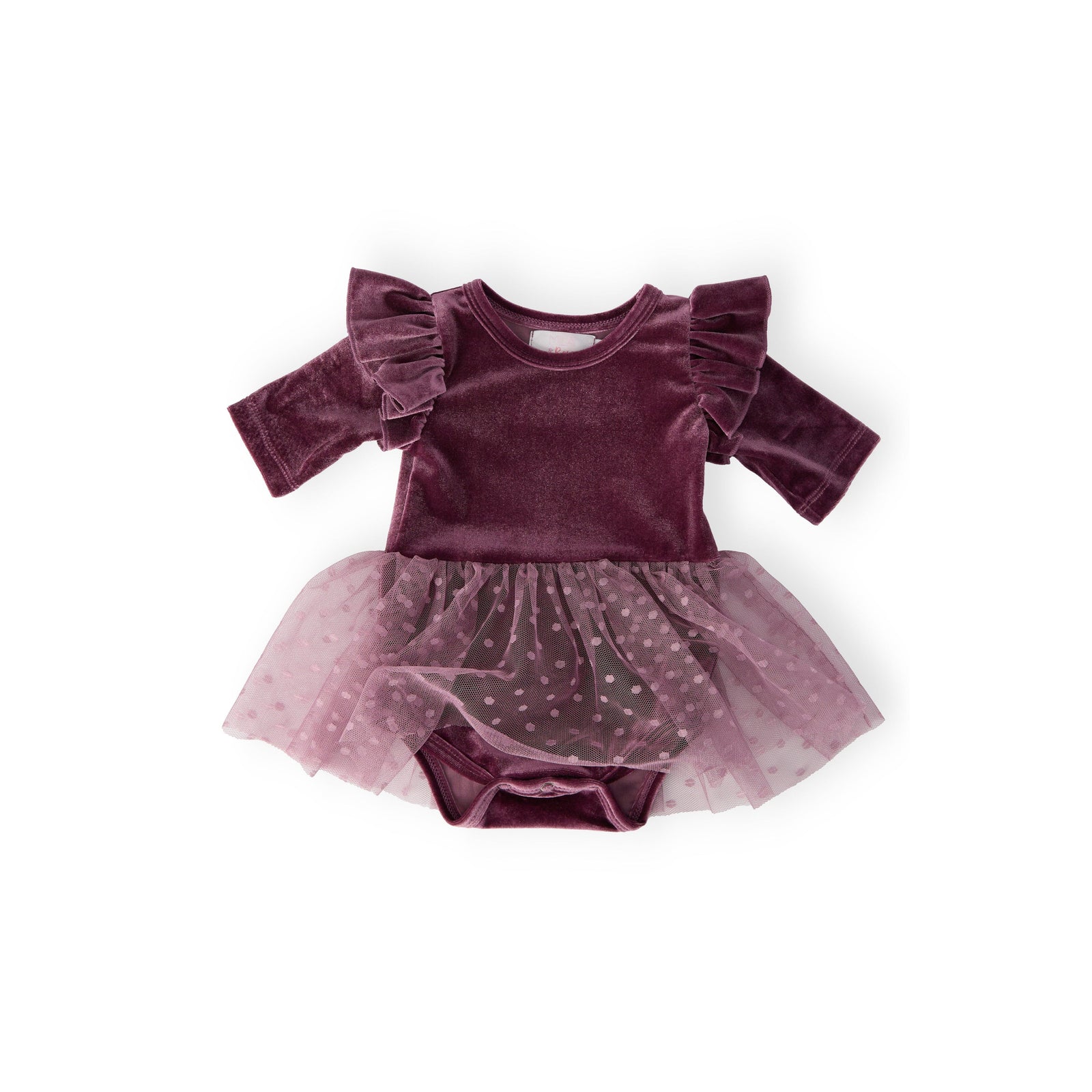 Amethyst Velvet Tutu Bodysuit