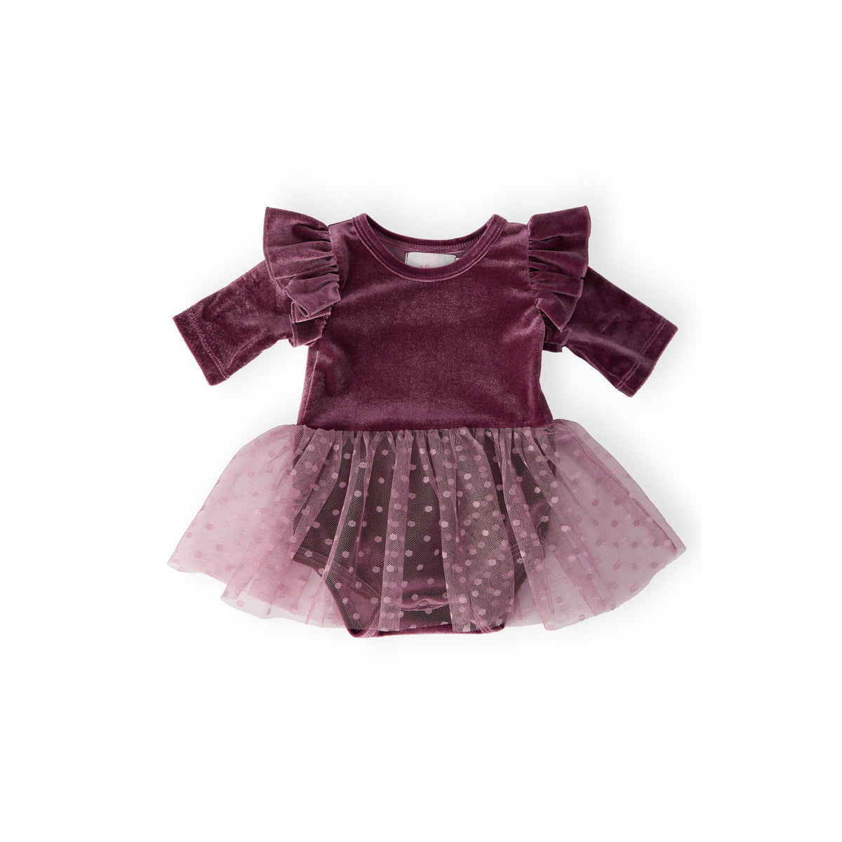 Amethyst Velvet Tutu Bodysuit