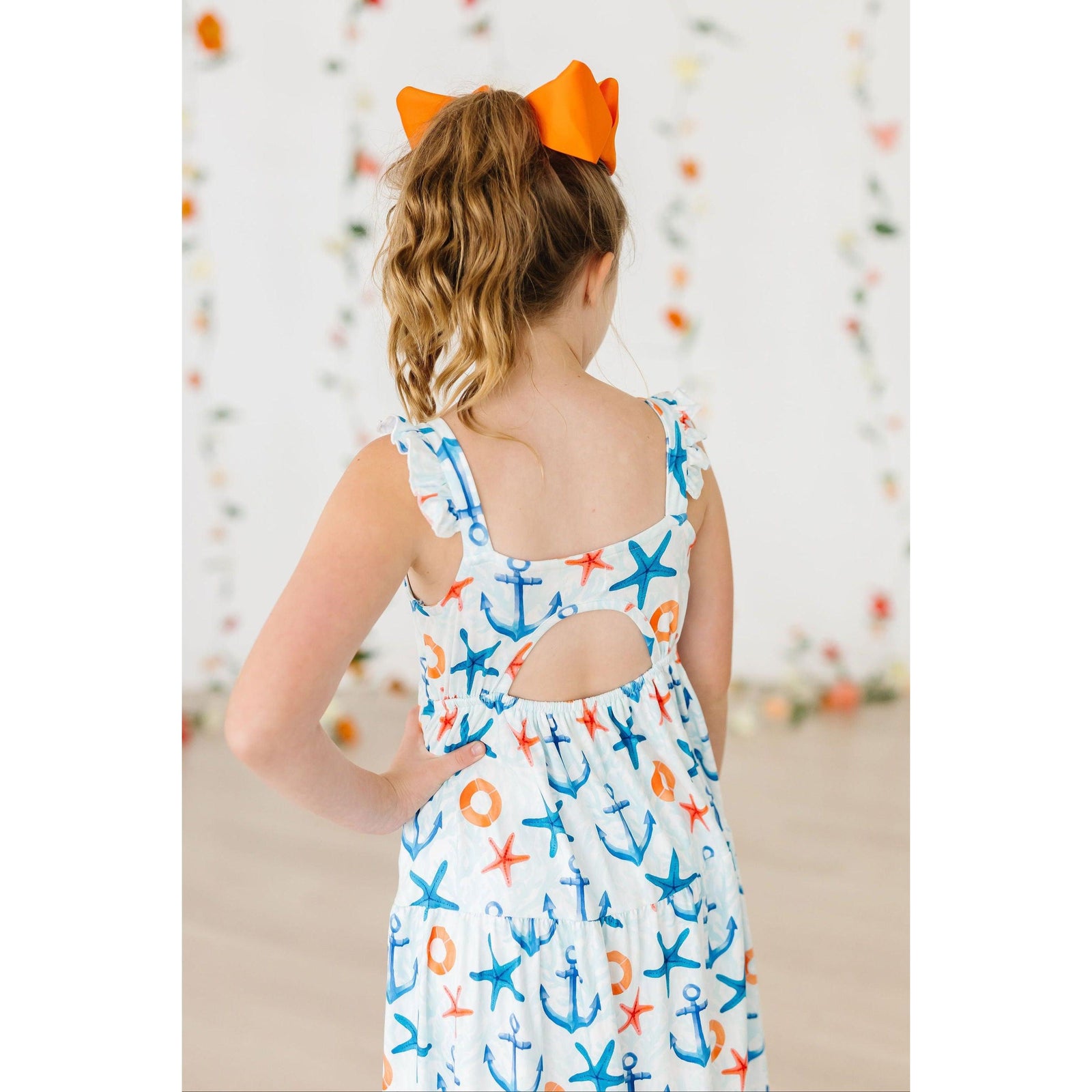 Anchors Away Ruffle Maxi Dress