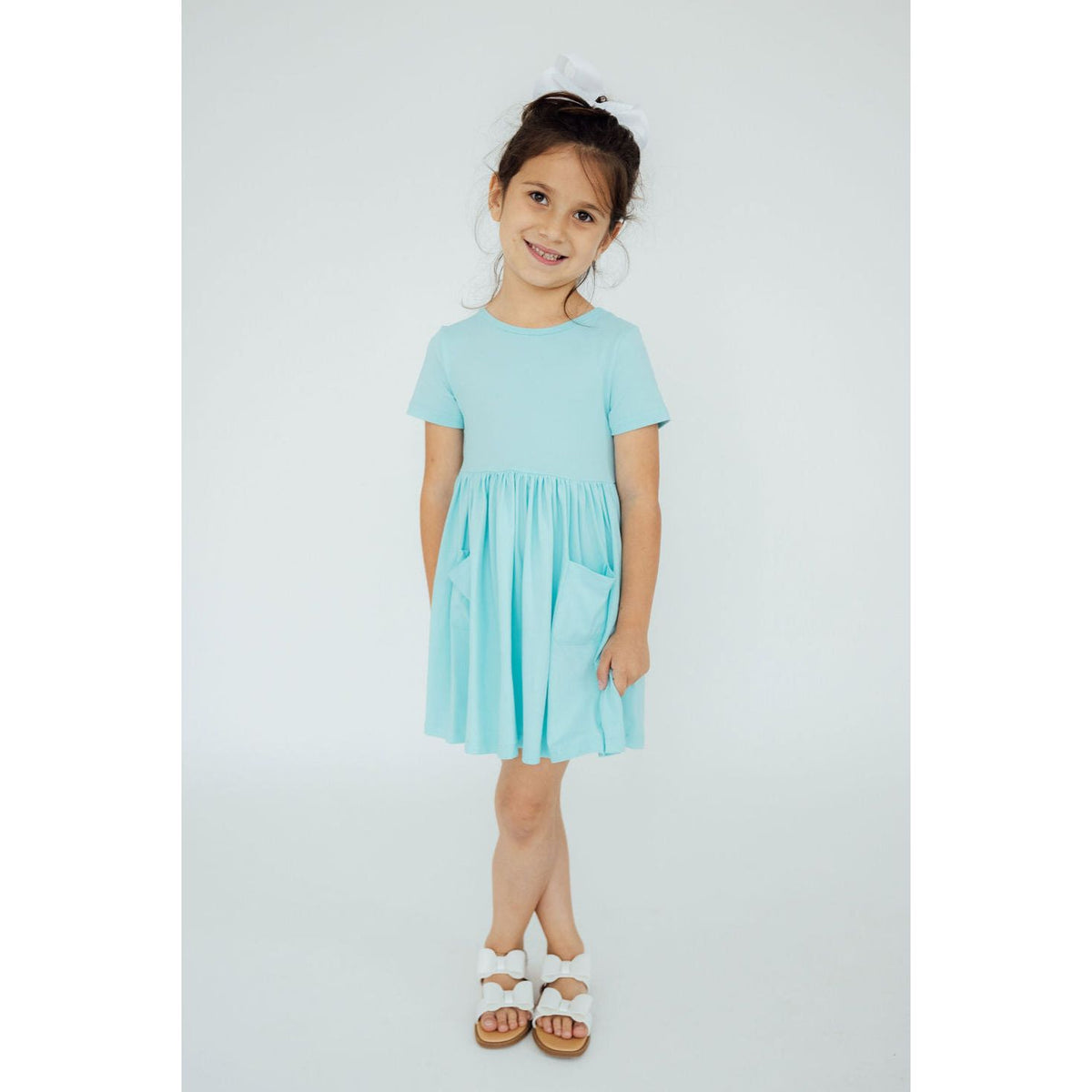 Aqua S/S Pocket Twirl Dress
