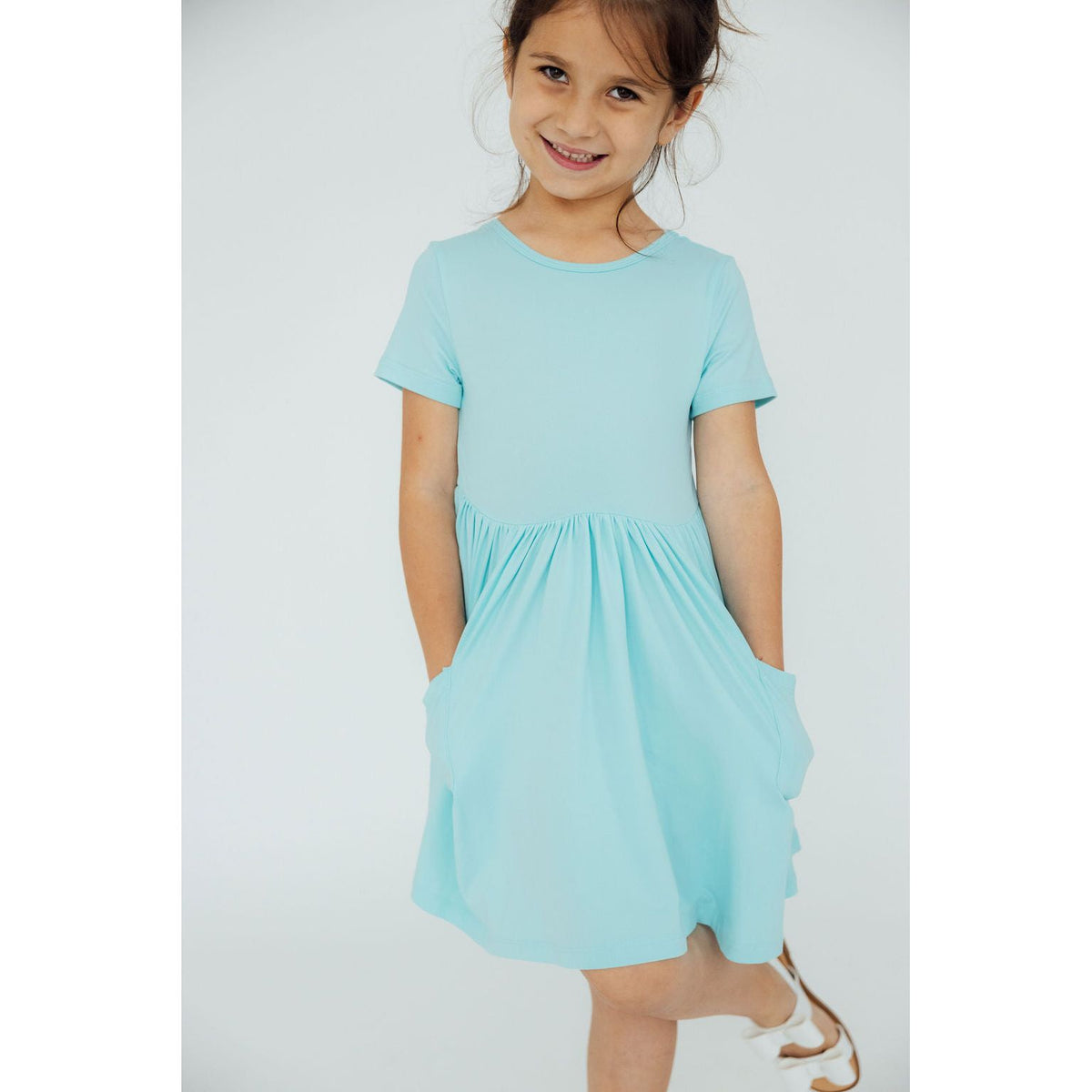 Aqua S/S Pocket Twirl Dress