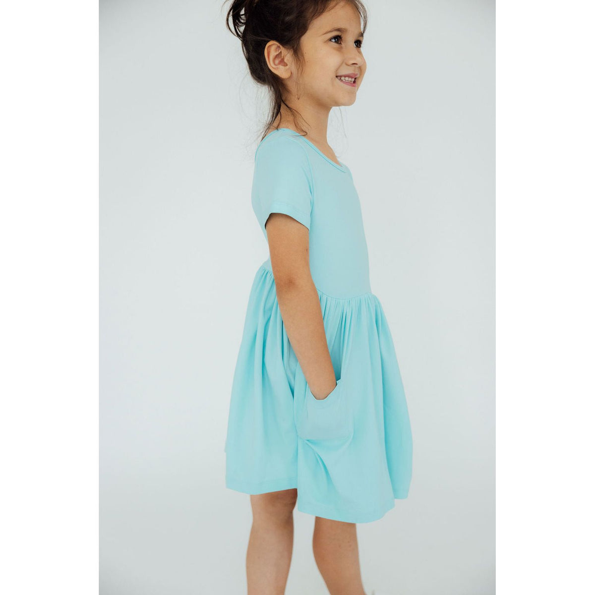 Aqua S/S Pocket Twirl Dress