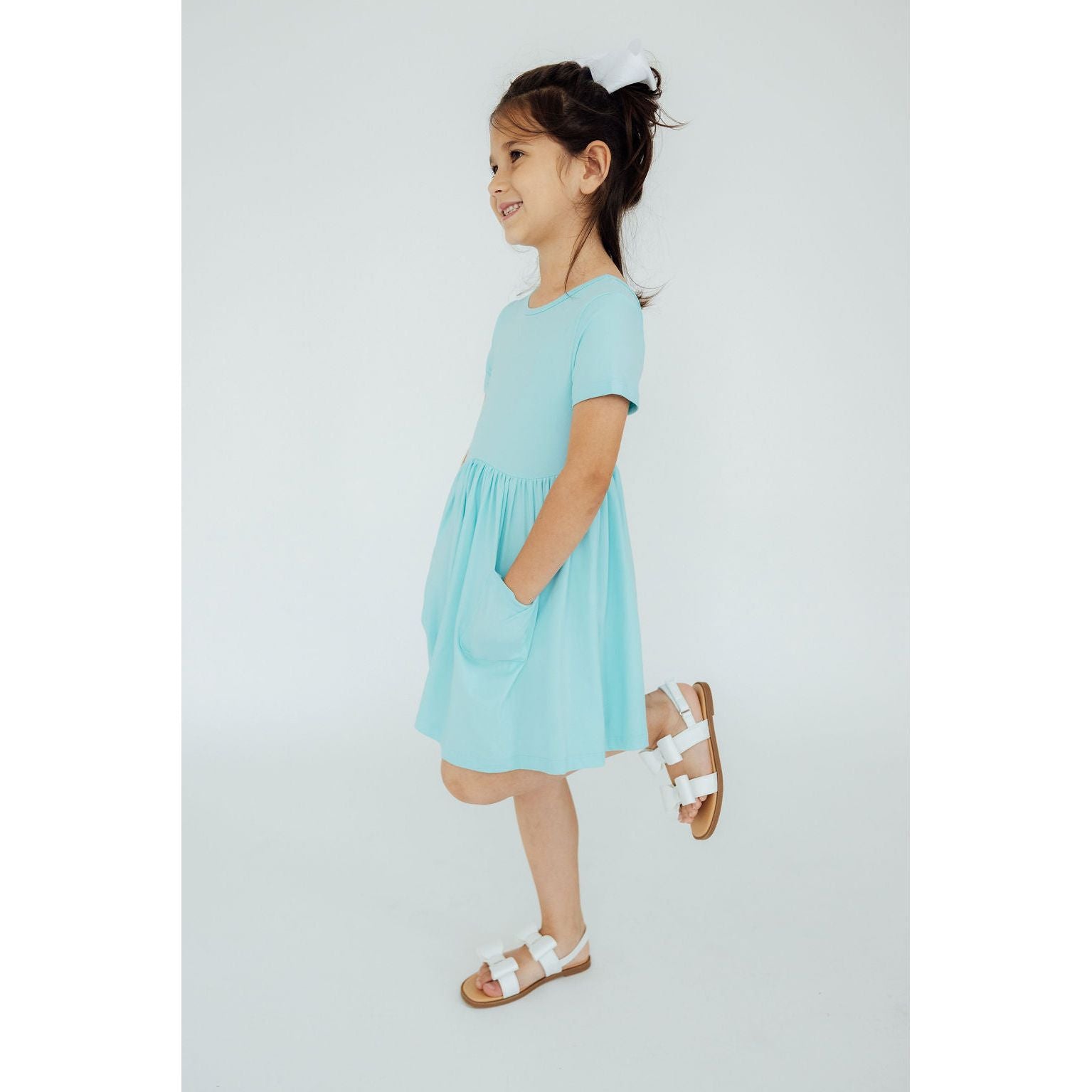 Aqua S/S Pocket Twirl Dress