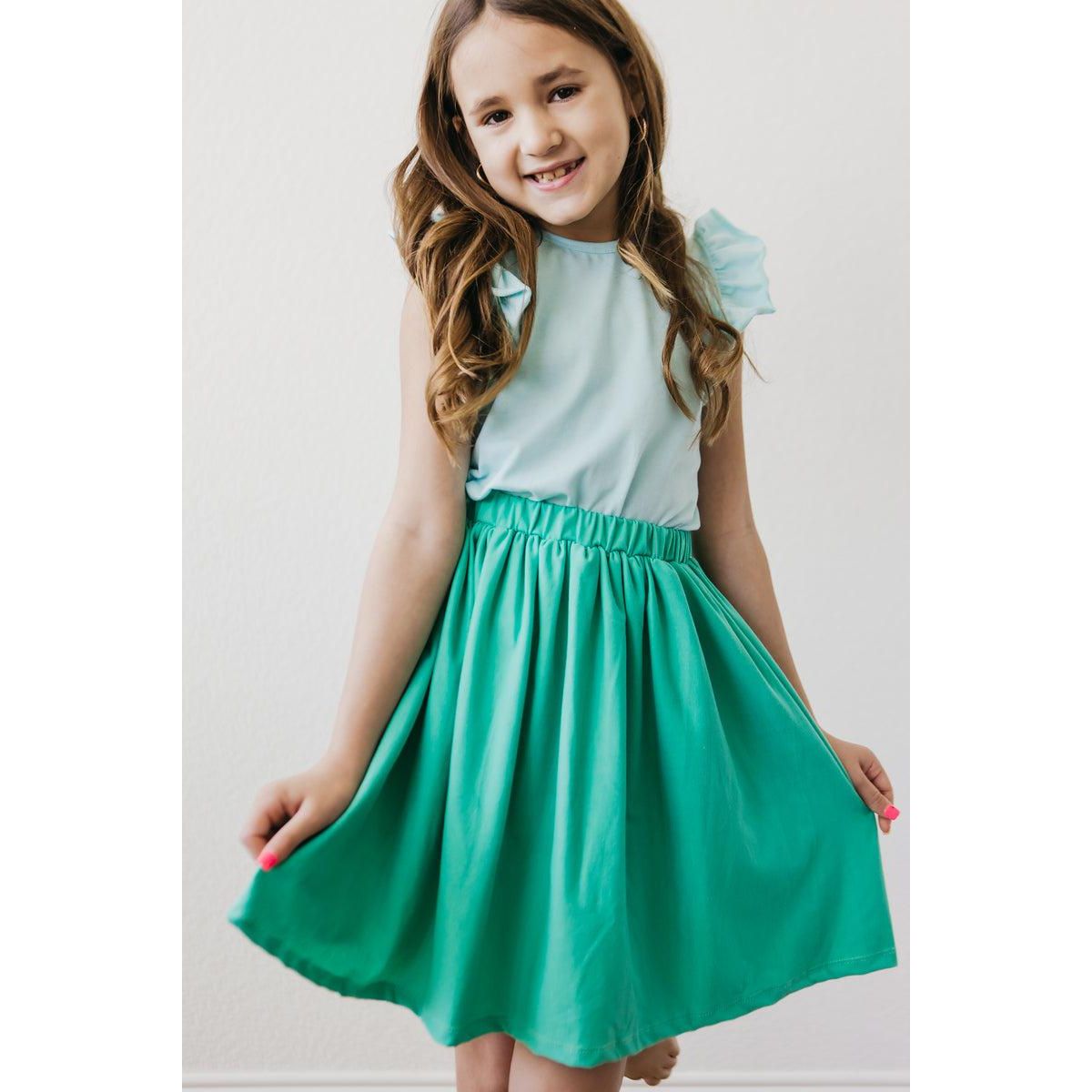 Aqua S/S Ruffle Tee