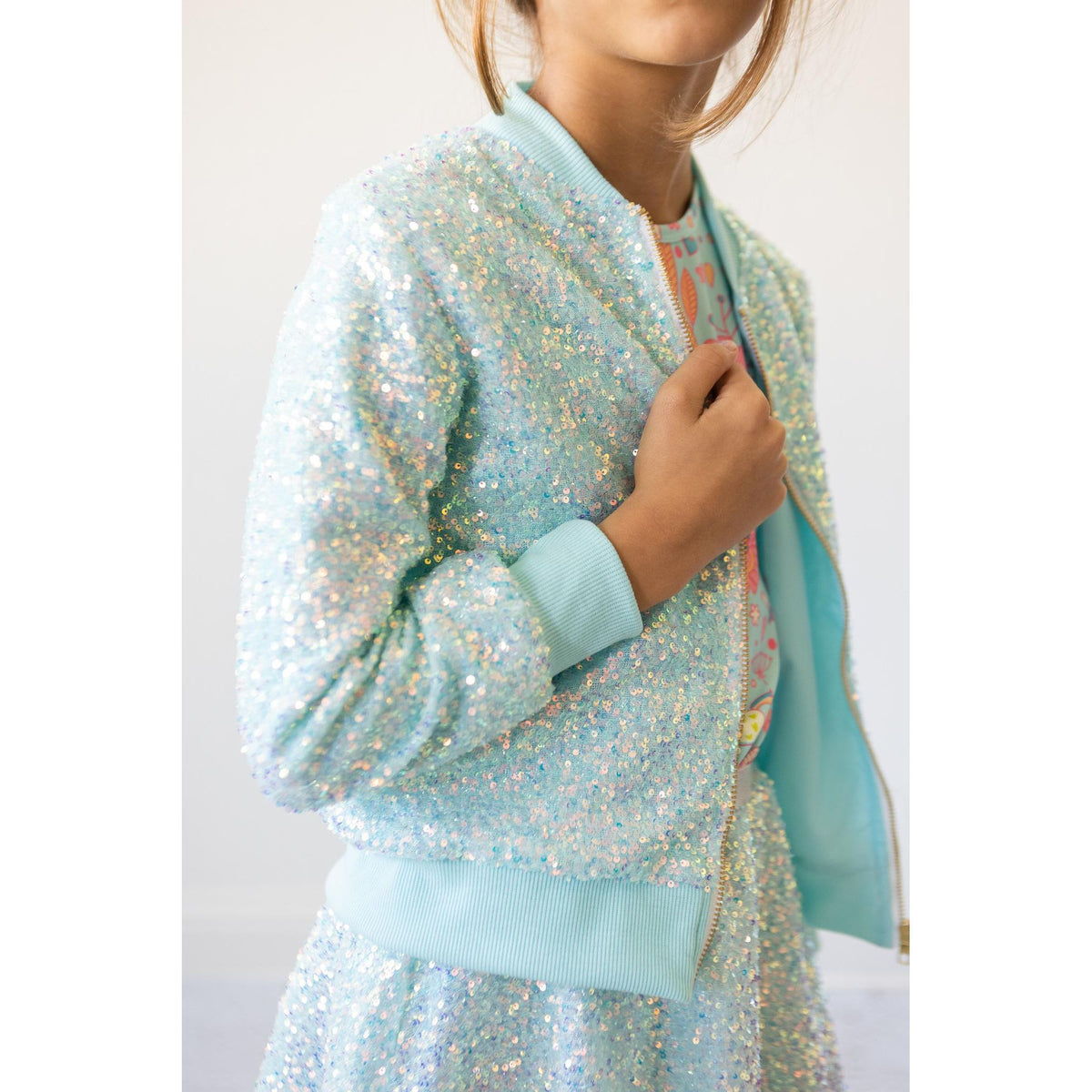 Aqua Sequin Jacket