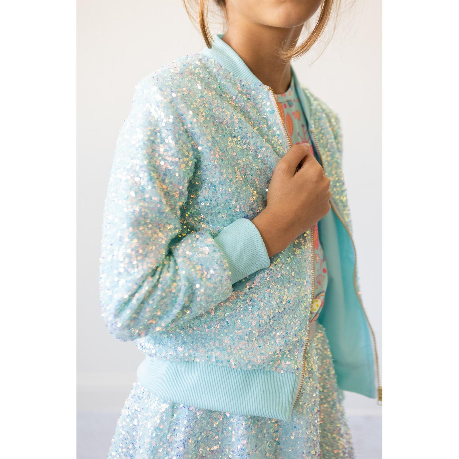 Aqua Sequin Jacket