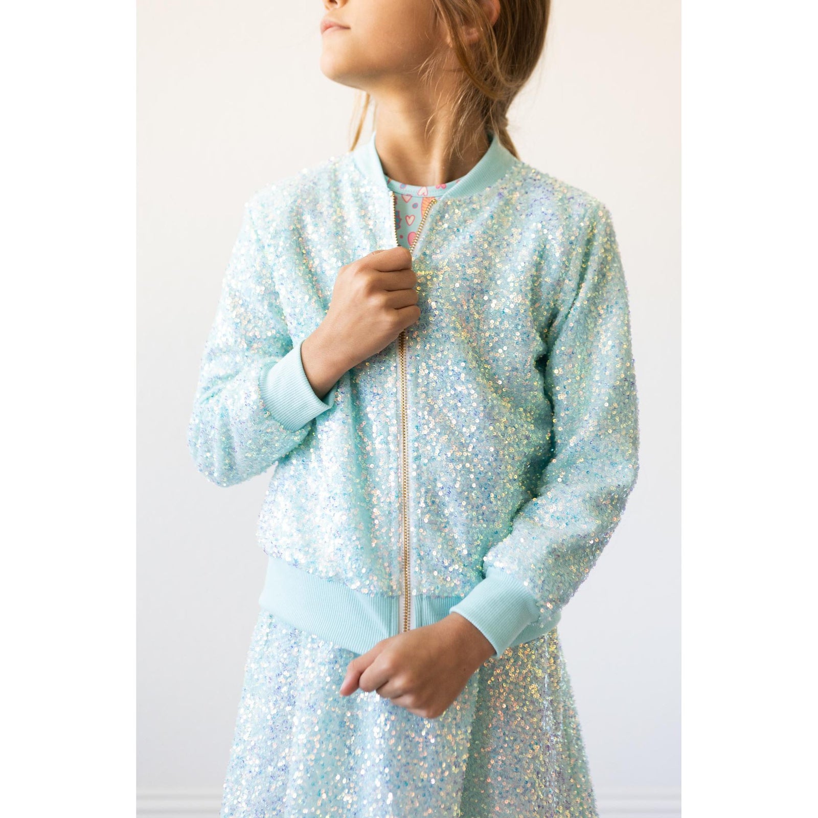 Aqua Sequin Jacket