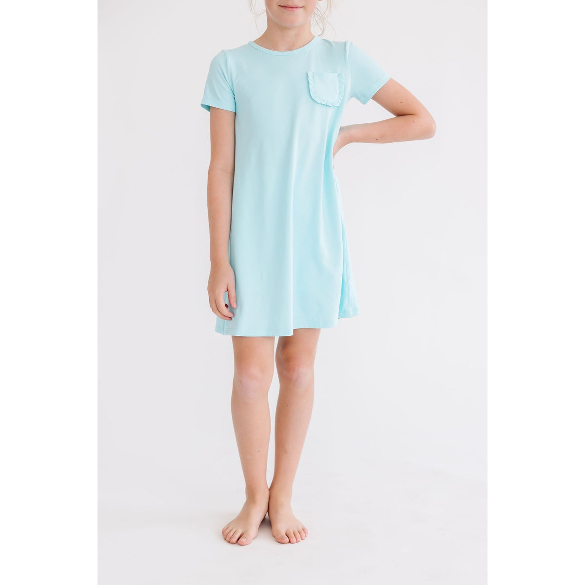 Aqua T-Shirt Dress