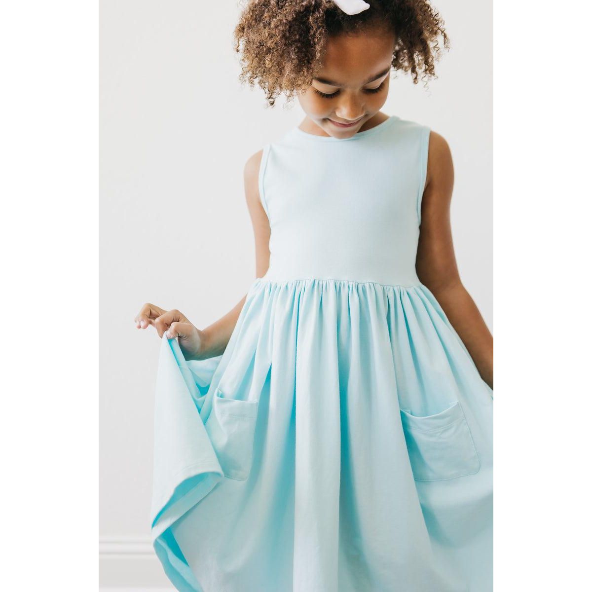 Aqua Tank Pocket Twirl Dress